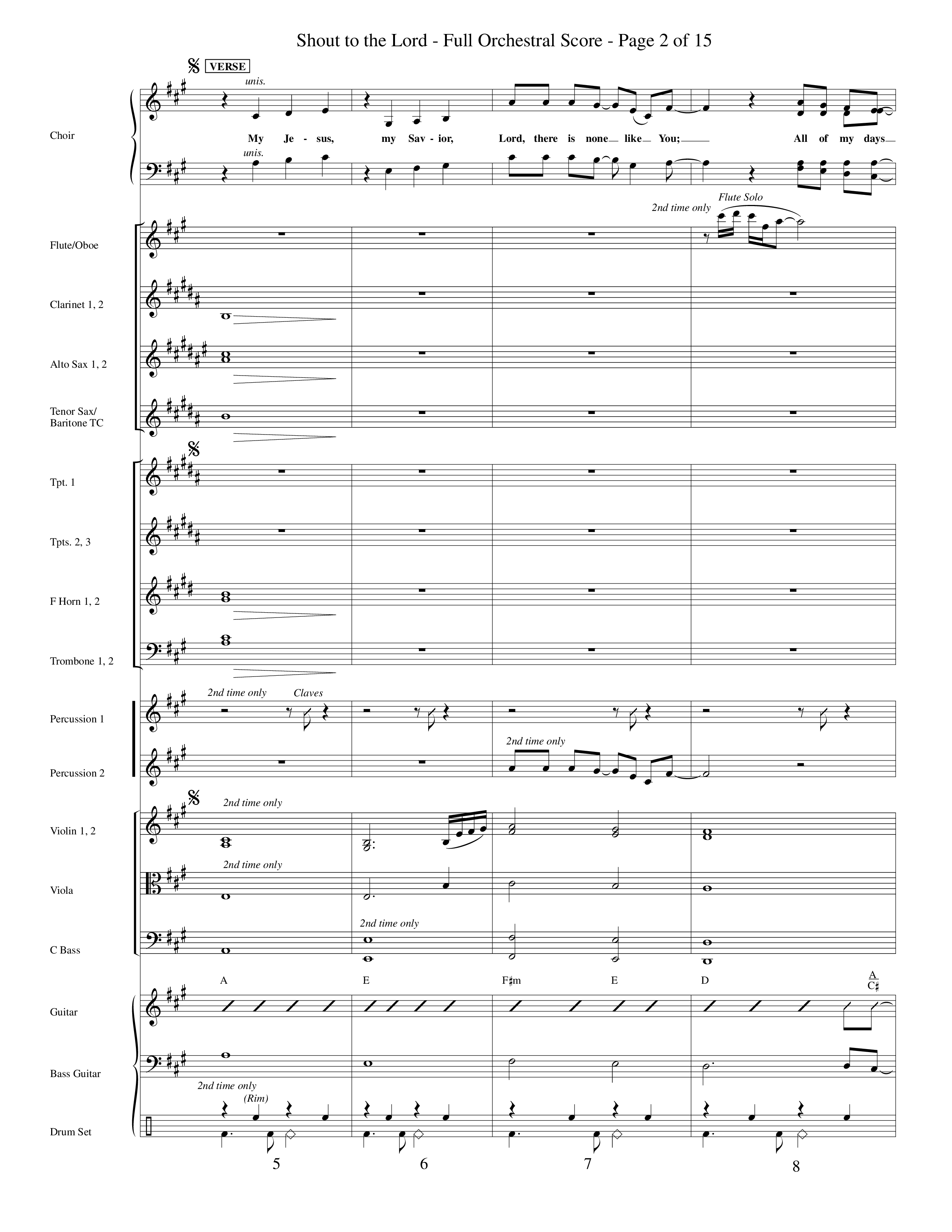 Shout To The Lord (Choral Anthem SATB) Conductor's Score (Word Music Choral / Orch. Billy Payne)