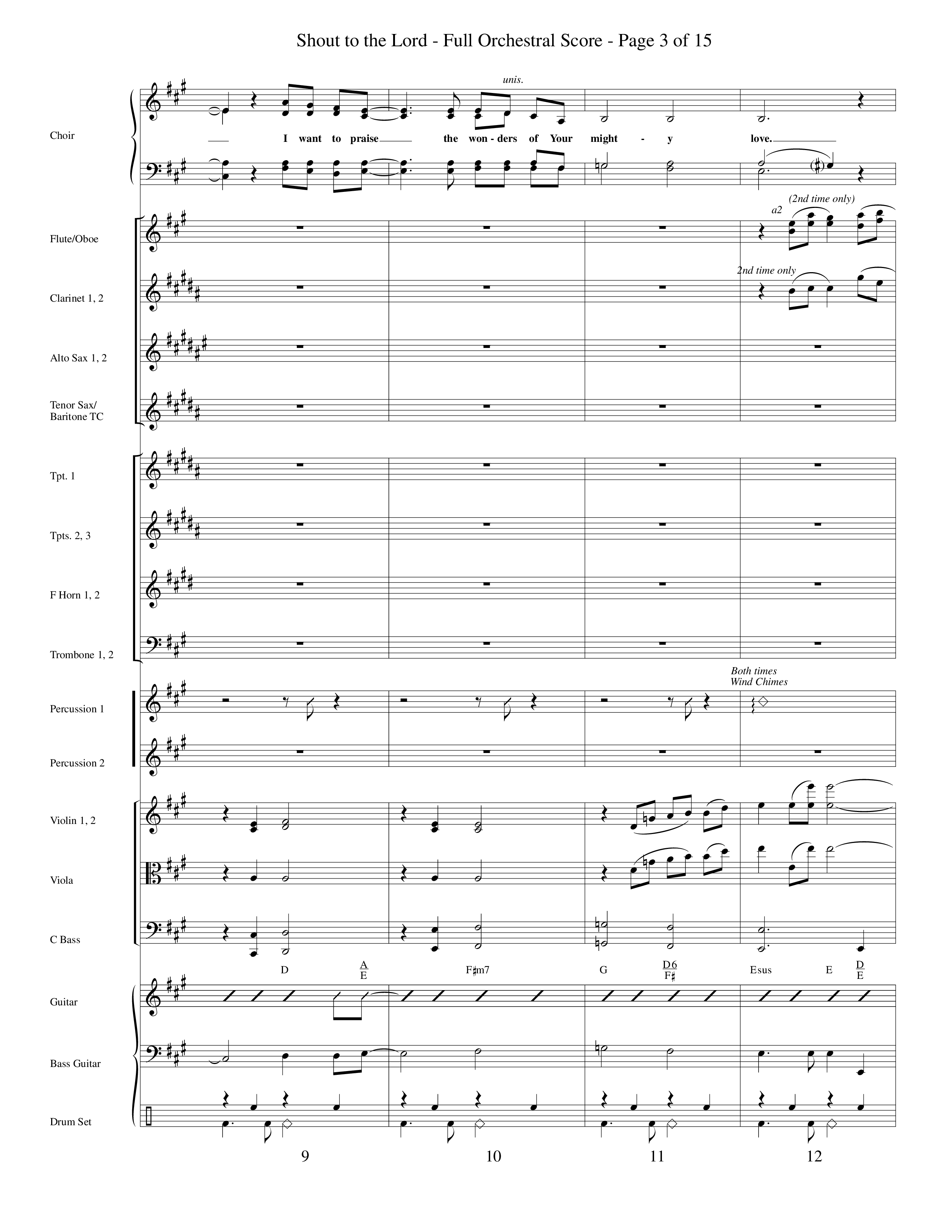 Shout To The Lord (Choral Anthem SATB) Conductor's Score (Word Music Choral / Orch. Billy Payne)