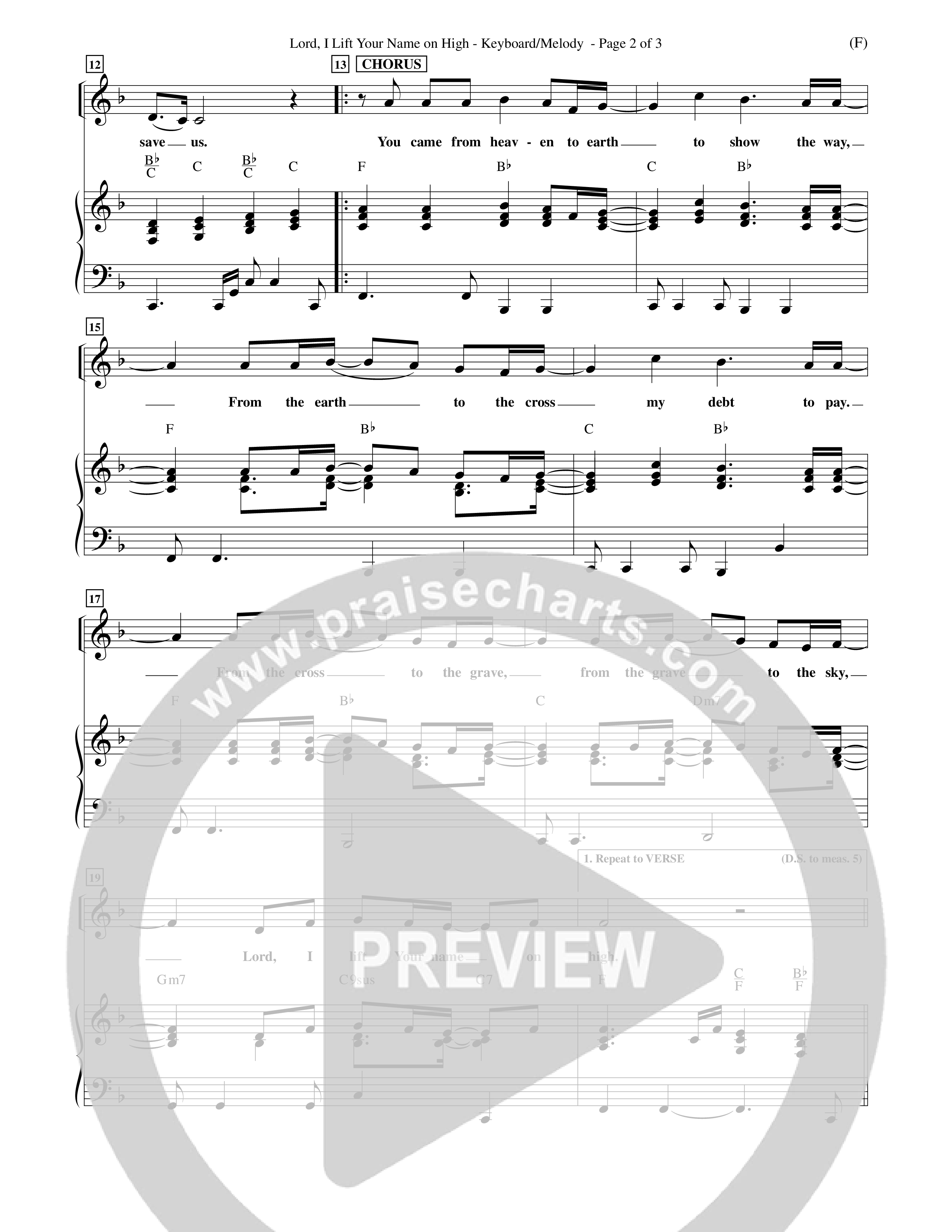 Lord I Lift Your Name On High (Choral Anthem SATB) Piano/Vocal (Word Music Choral / Orch. Dave Williamson)