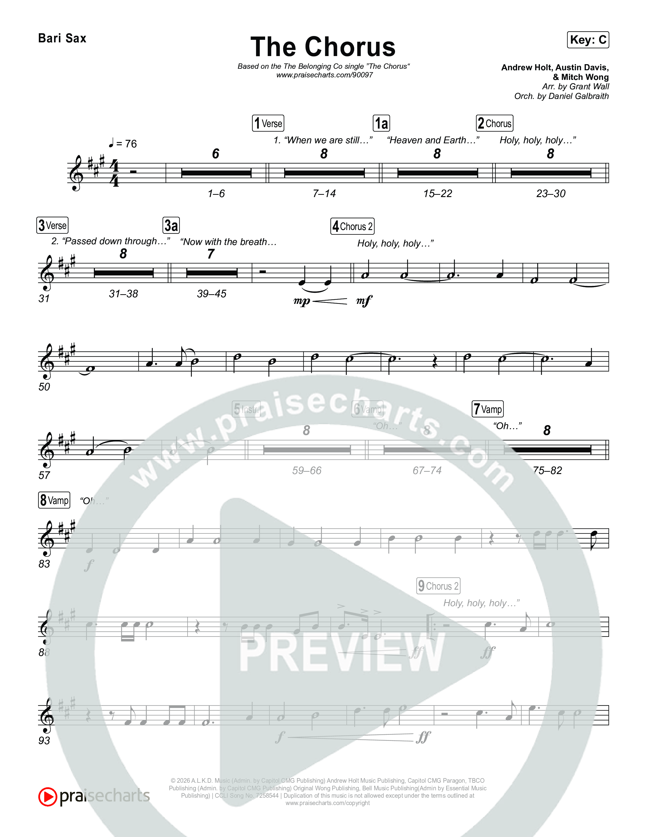 The Chorus Bari Sax (The Belonging Co)