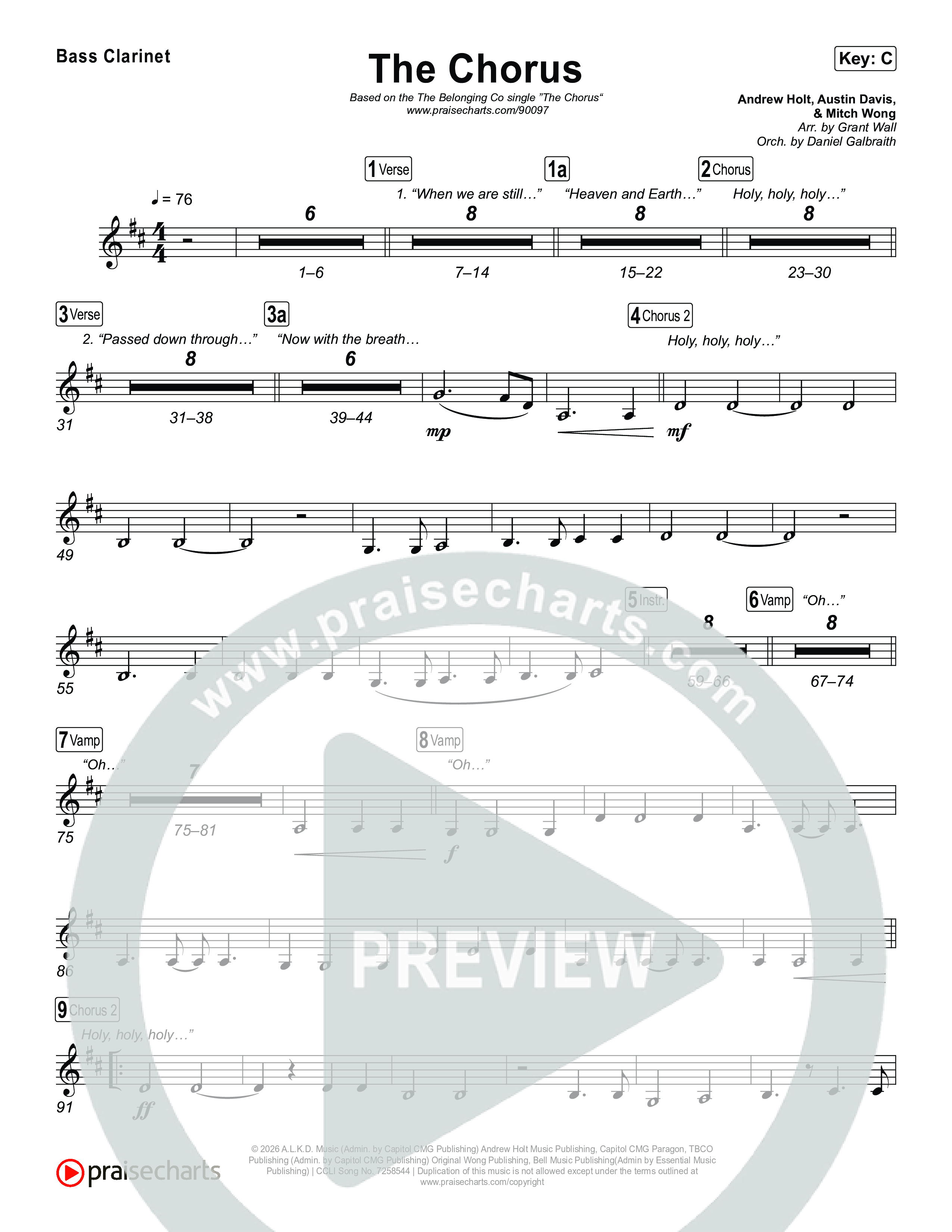The Chorus Clarinet 1,2 (The Belonging Co)