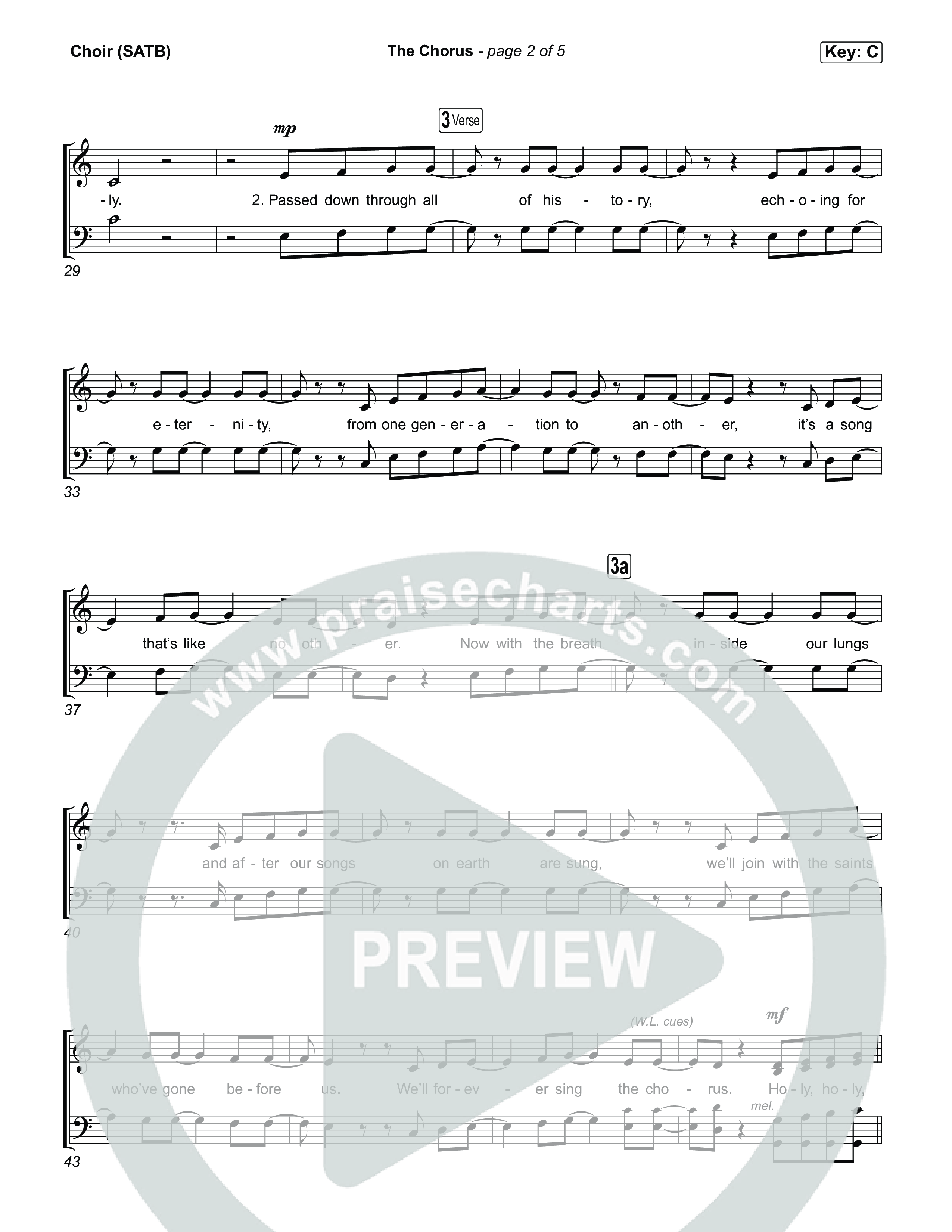 The Chorus Choir Sheet (SATB) (The Belonging Co)