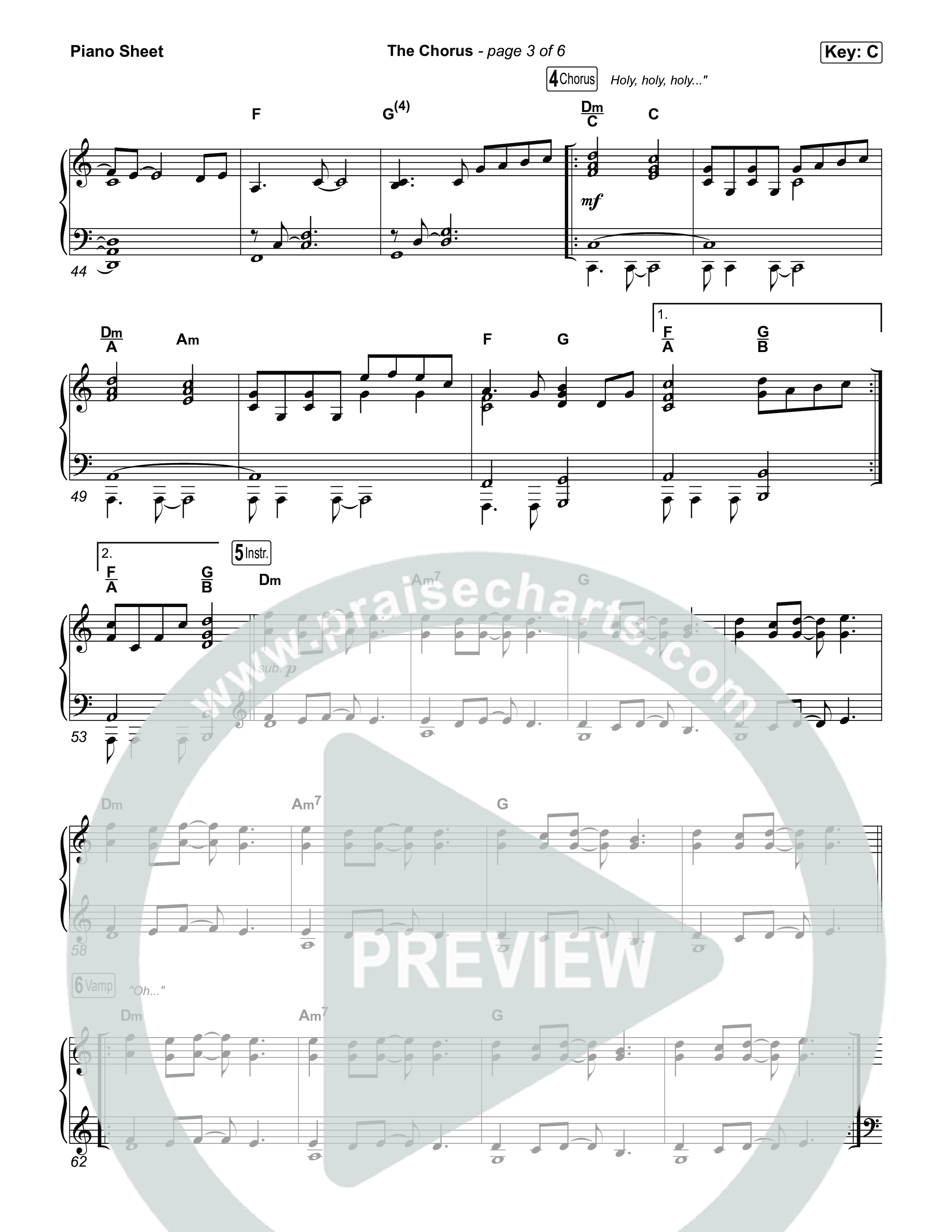 The Chorus Piano Sheet (The Belonging Co)