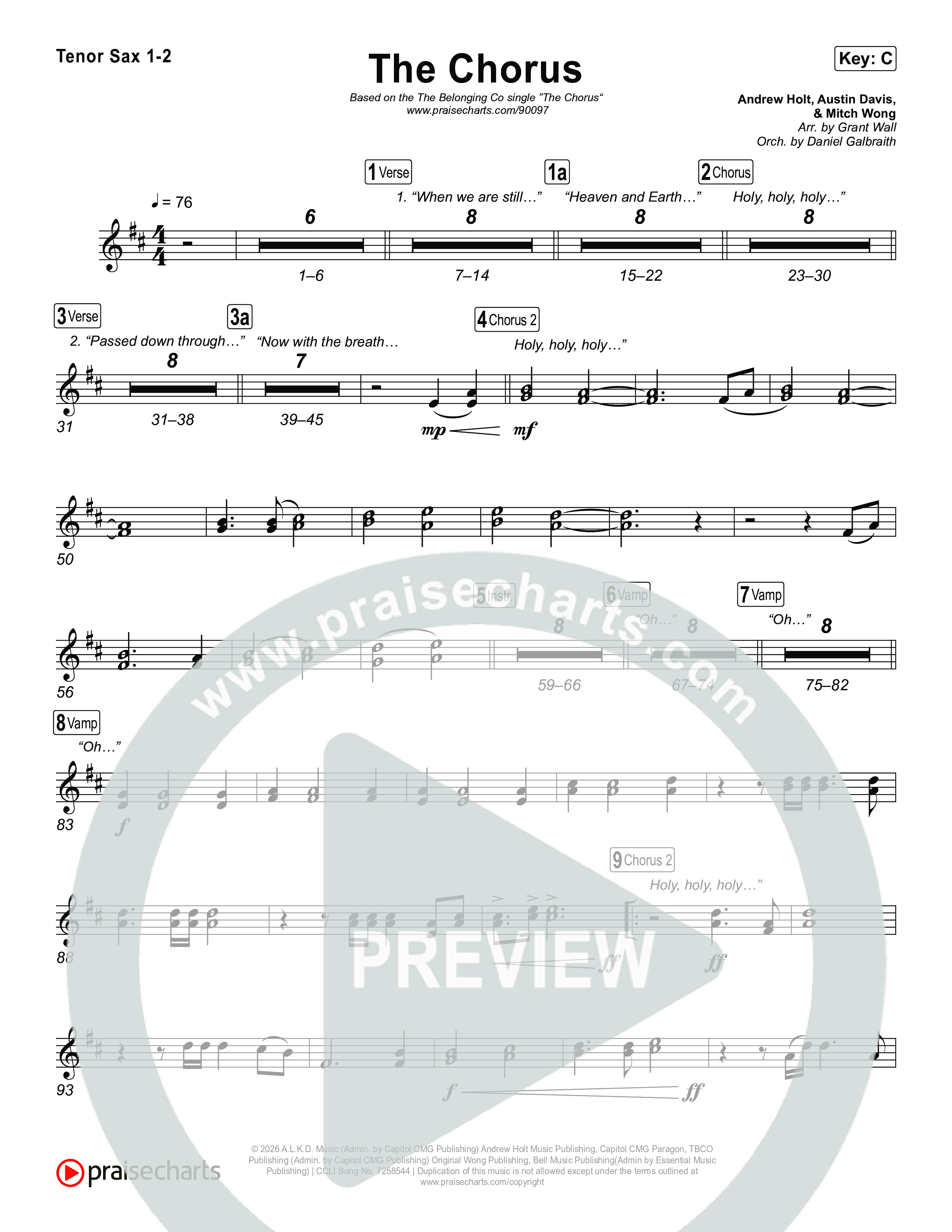 The Chorus Sax Pack (The Belonging Co)