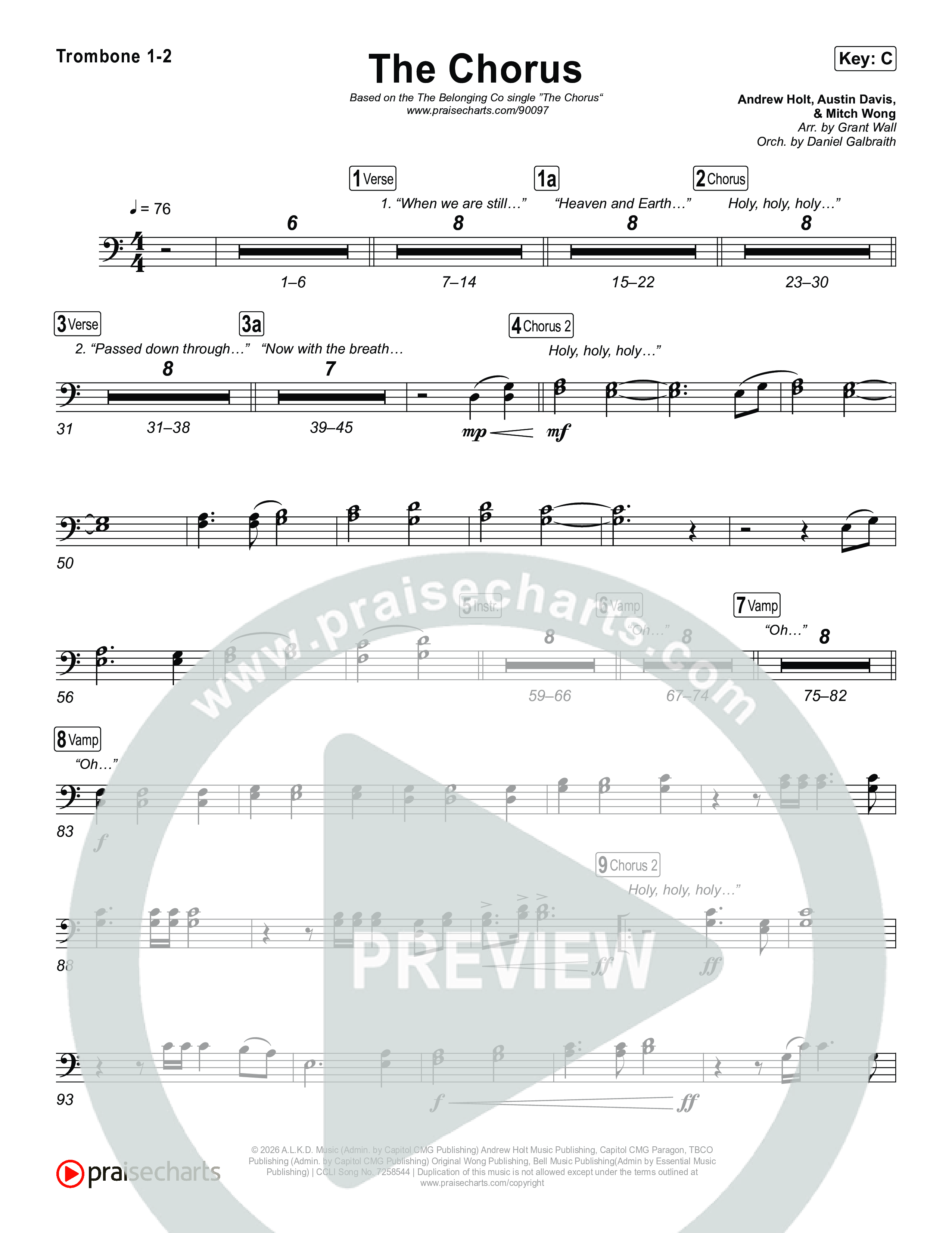 The Chorus Trombone 1/2 (The Belonging Co)