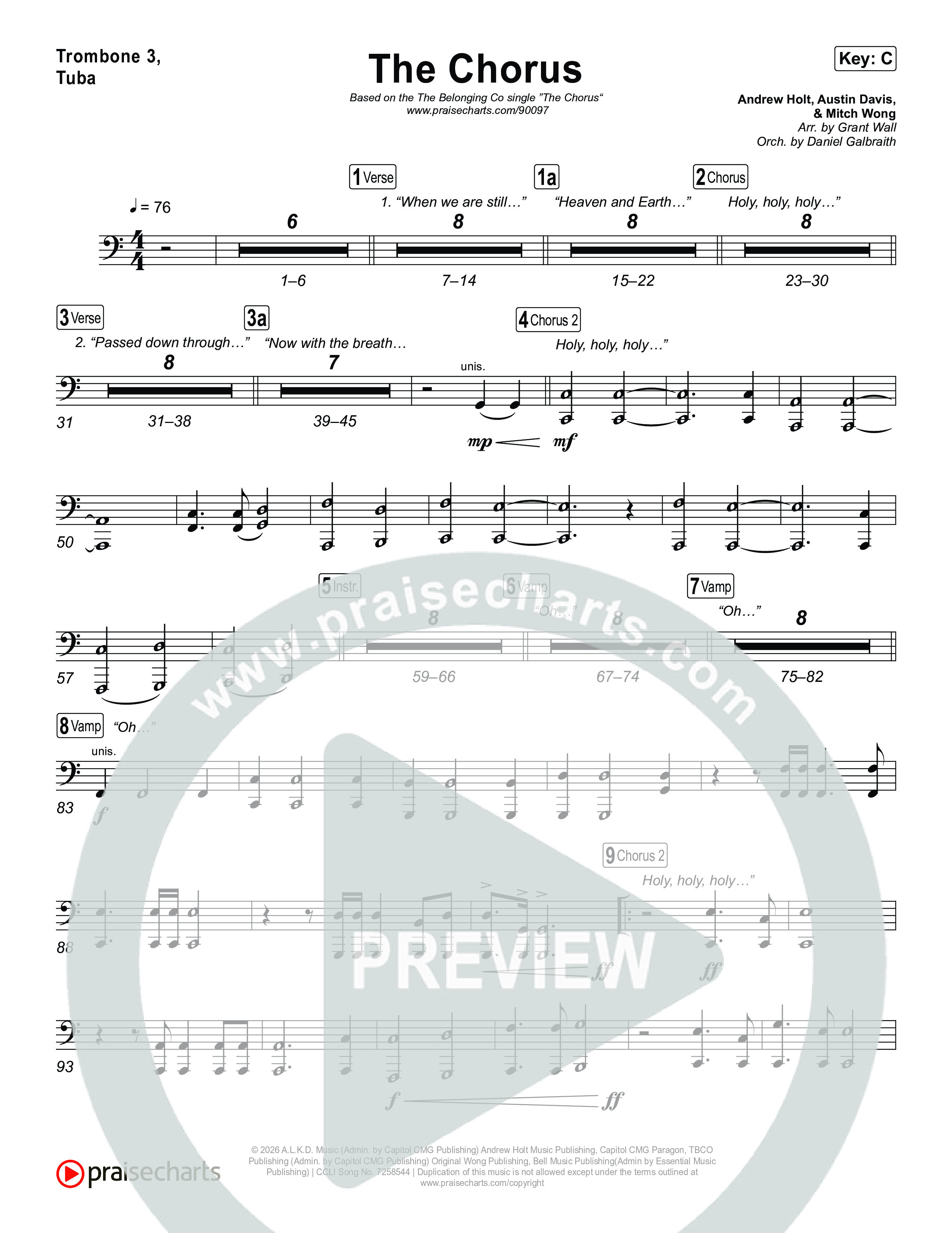 The Chorus Trombone 3/Tuba (The Belonging Co)