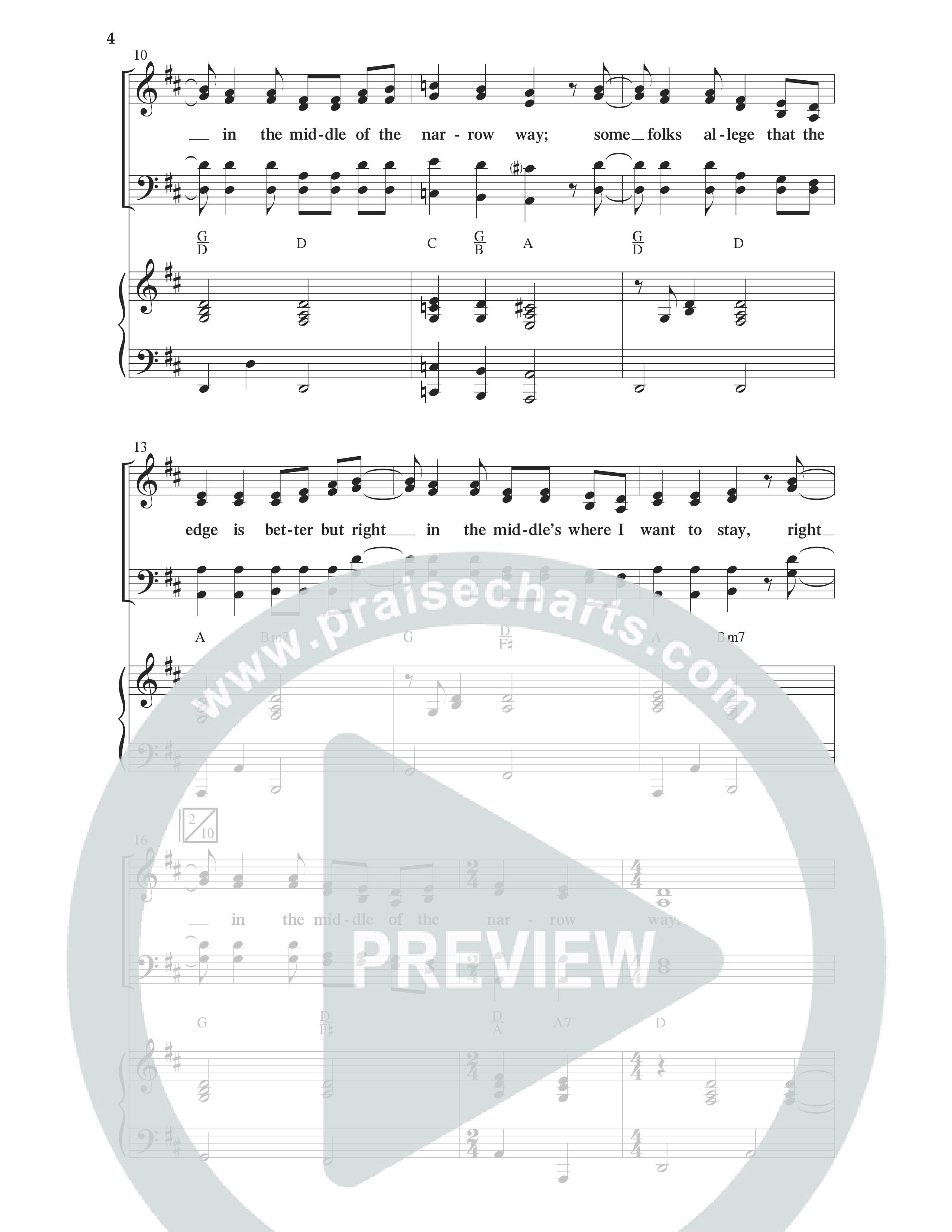 Right In The Middle (Choral Anthem SATB) Anthem (SATB/Piano) (Word Music Choral / Arr. Russell Mauldin)