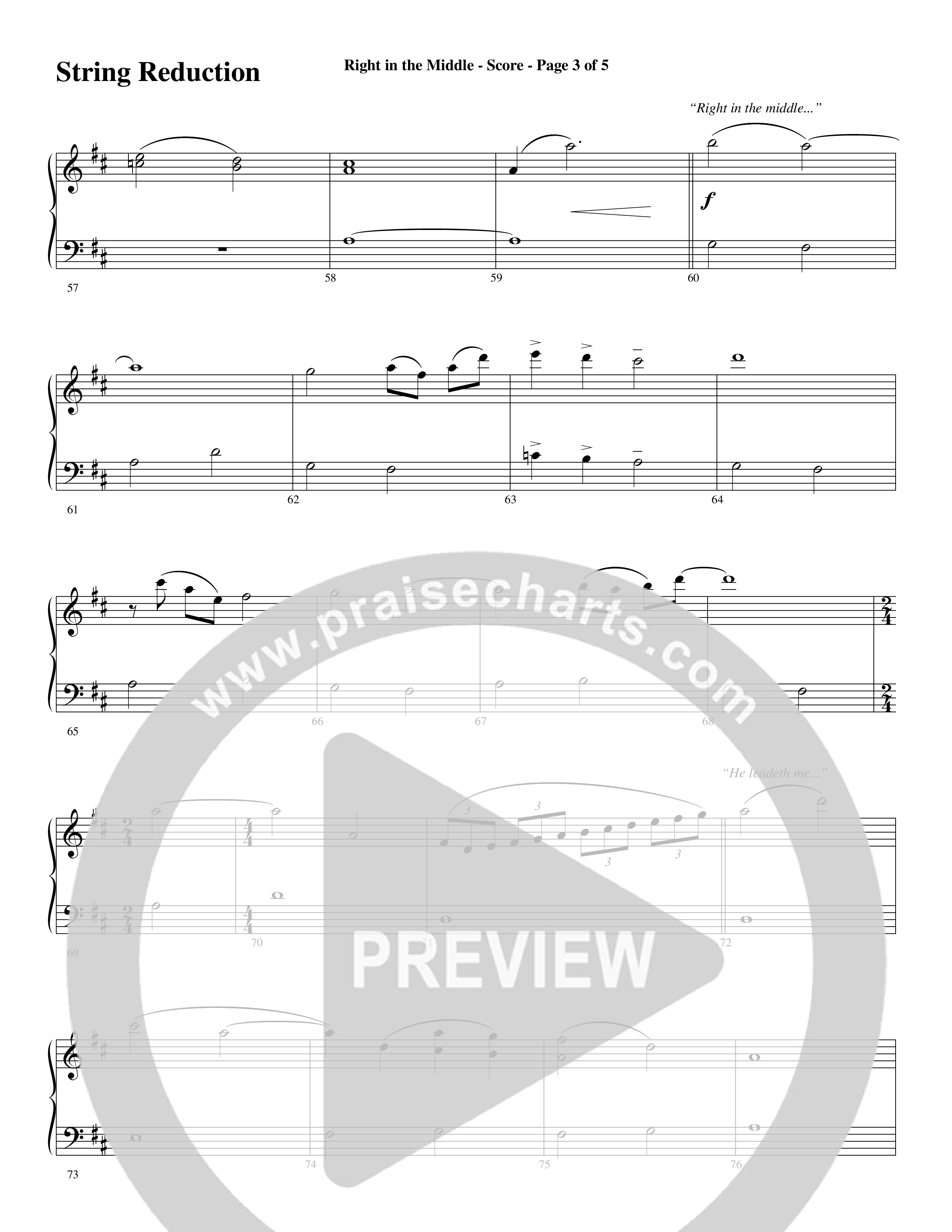 Right In The Middle (Choral Anthem SATB) String Reduction (Word Music Choral / Arr. Russell Mauldin)