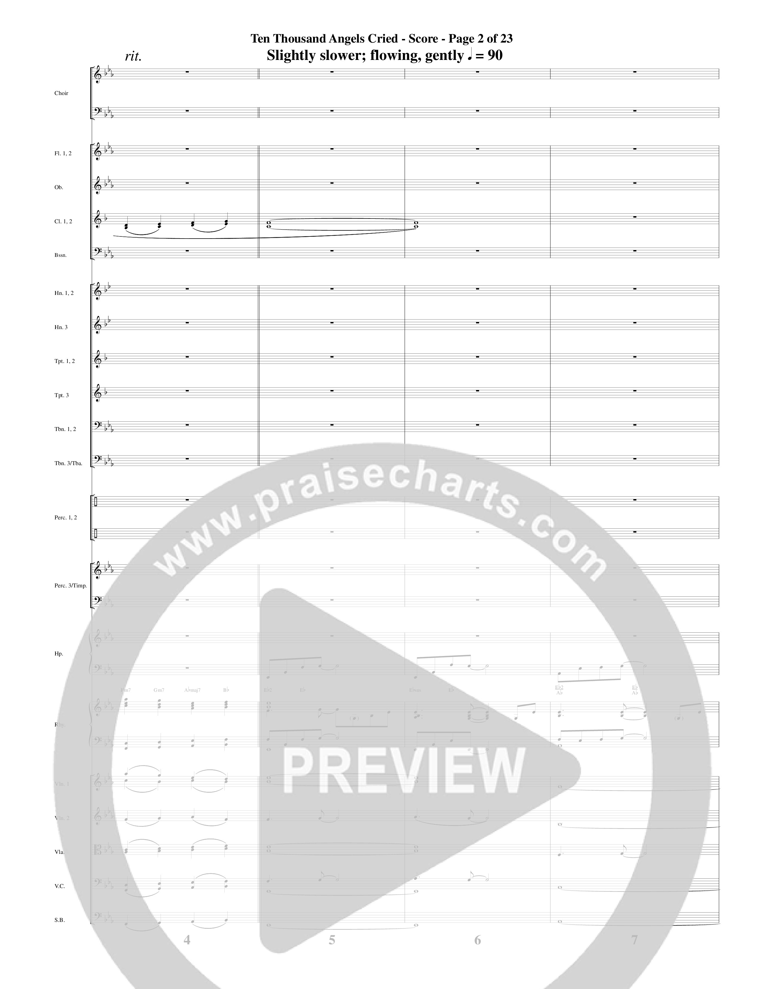 Ten Thousand Angels Cried (Choral Anthem SATB) Orchestration (Word Music Choral / David Patillo)