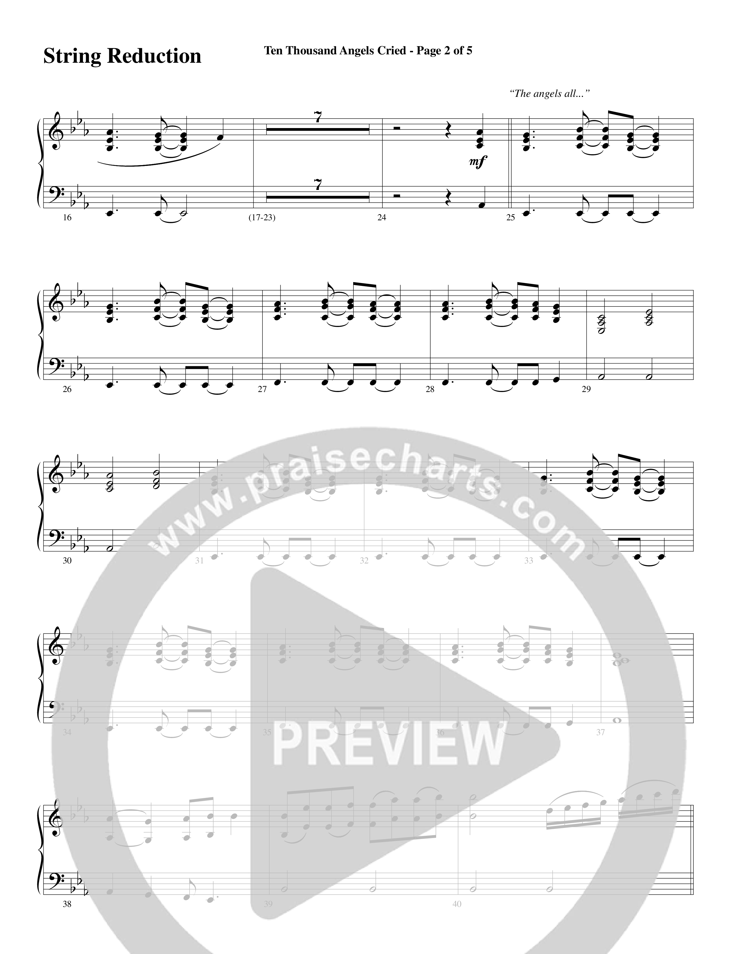 Ten Thousand Angels Cried (Choral Anthem SATB) String Reduction (Word Music Choral / David Patillo)