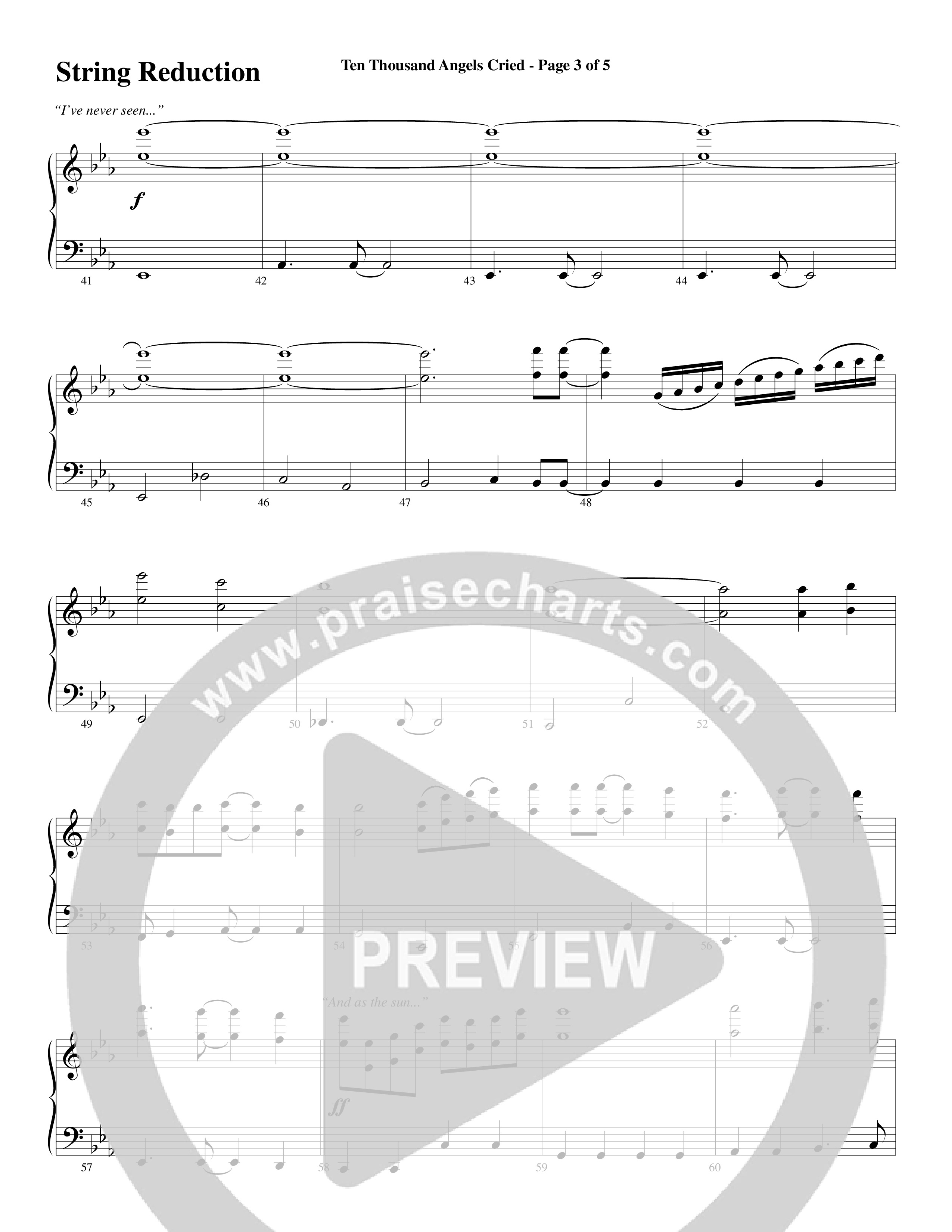 Ten Thousand Angels Cried (Choral Anthem SATB) String Reduction (Word Music Choral / David Patillo)