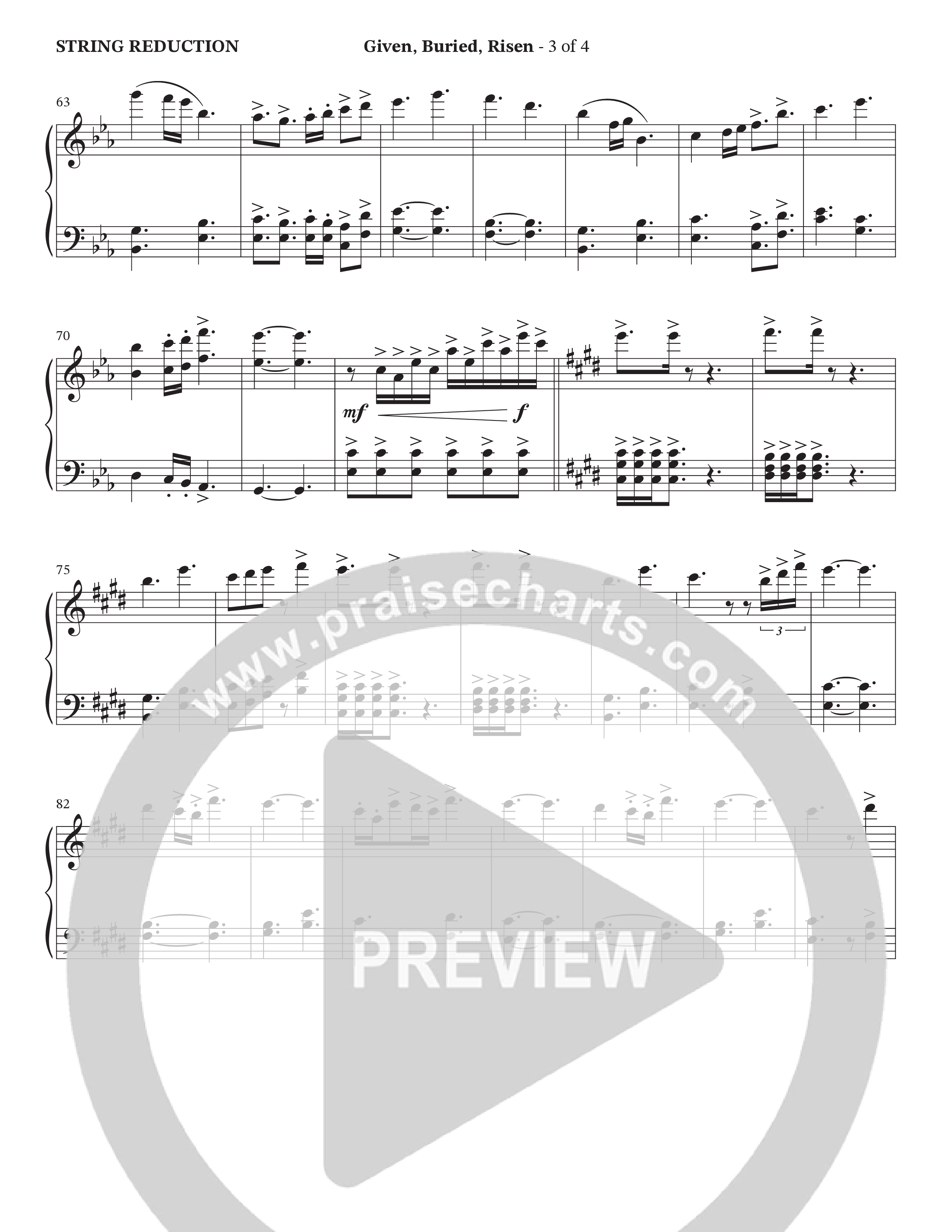 Given Buried Risen (Choral Anthem SATB) String Reduction (StowTown Worship / Arr. Bradley Knight / Orch. Wayne Haun)