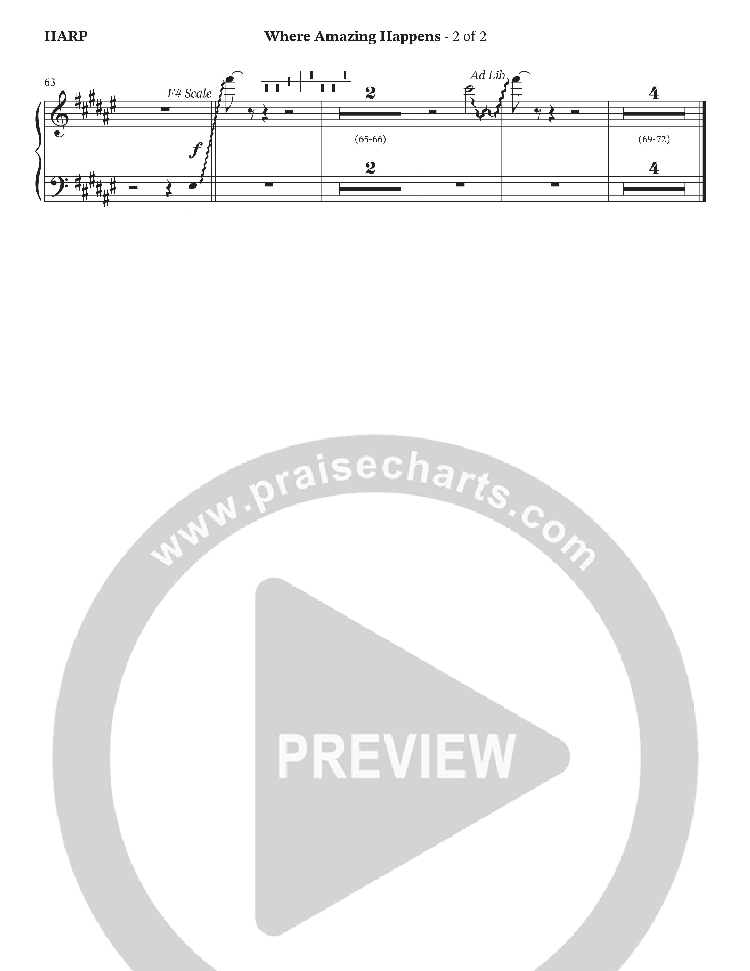 Where Amazing Happens (Choral Anthem SATB) Harp (TaRanda Greene / Arr. Bradley Knight / Arr. Geron Davis)