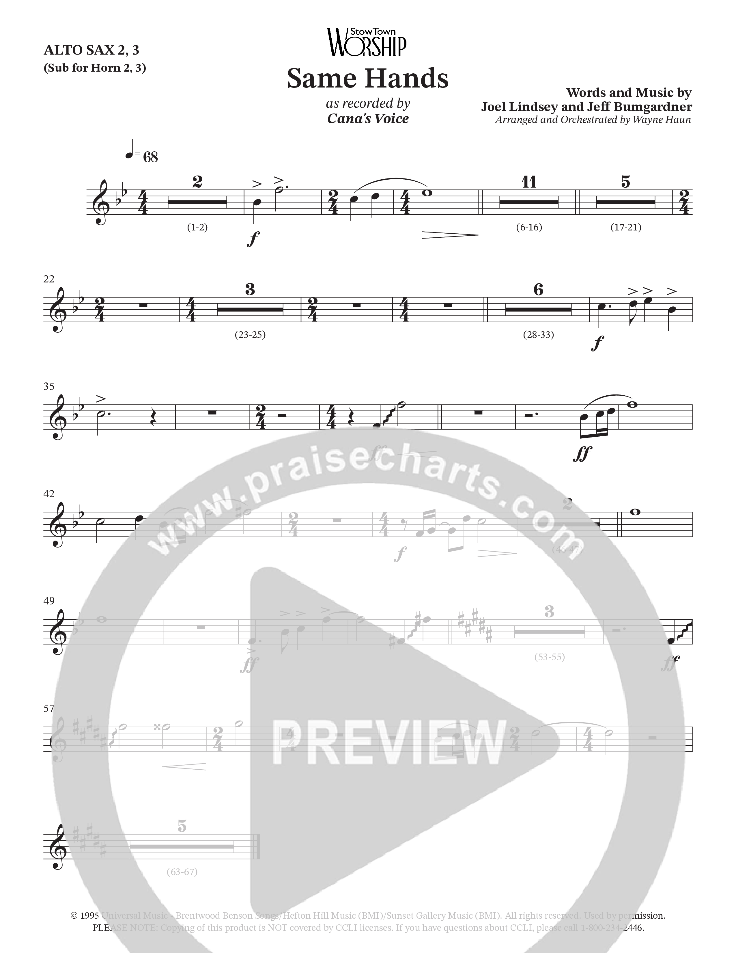 Same Hands (Choral Anthem SATB) Alto Sax (StowTown Worship / Arr. Wayne Haun)
