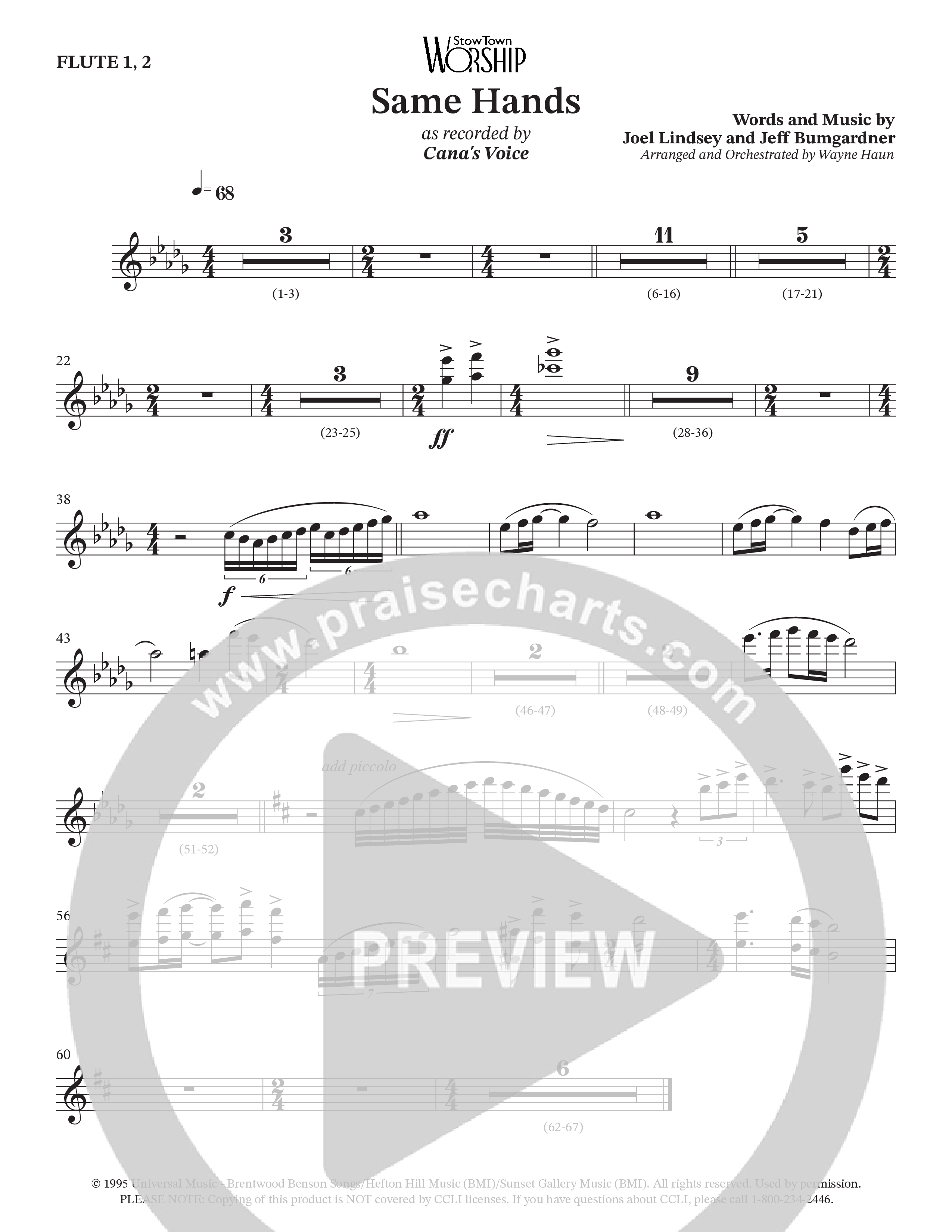 Same Hands (Choral Anthem SATB) Wind Pack (StowTown Worship / Arr. Wayne Haun)