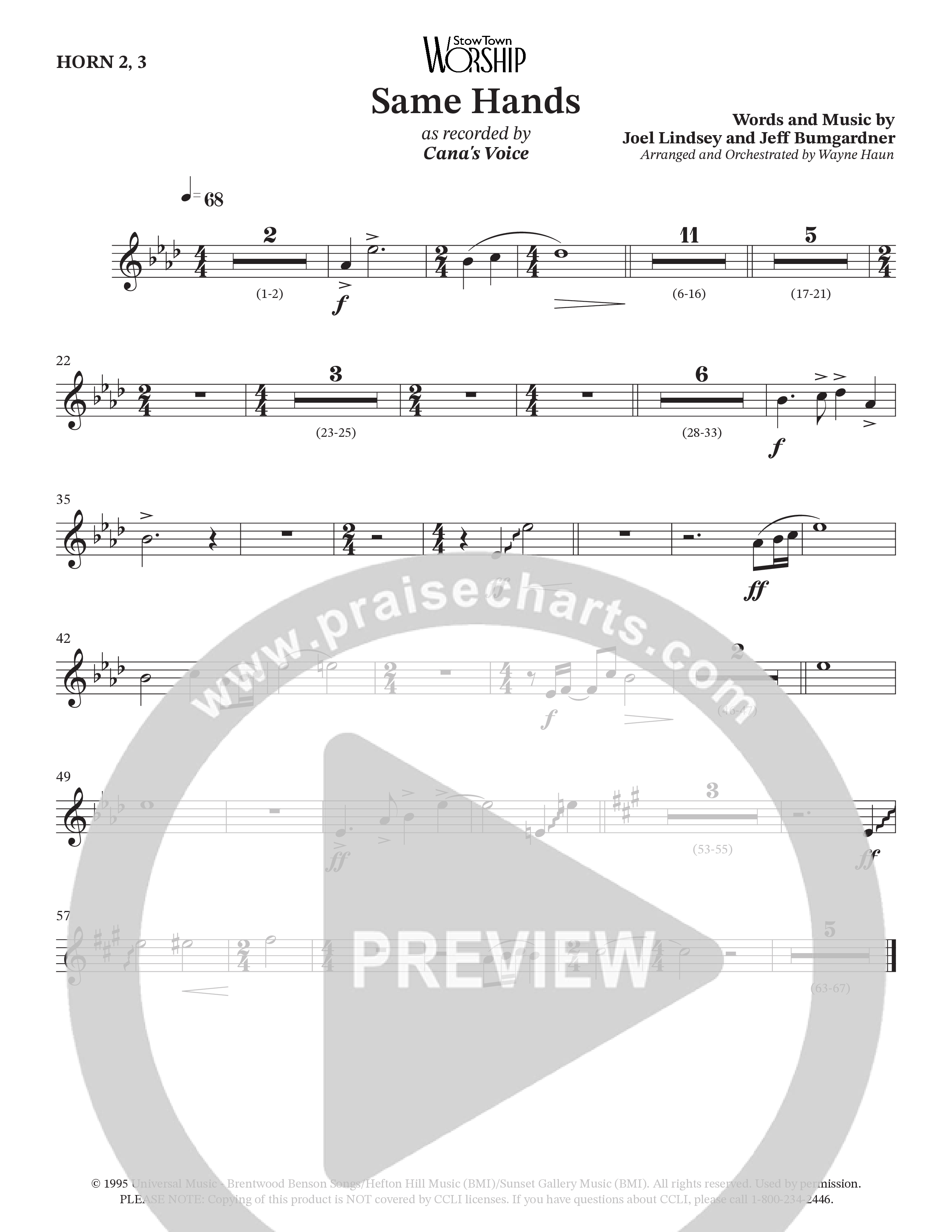 Same Hands (Choral Anthem SATB) Brass Pack (StowTown Worship / Arr. Wayne Haun)