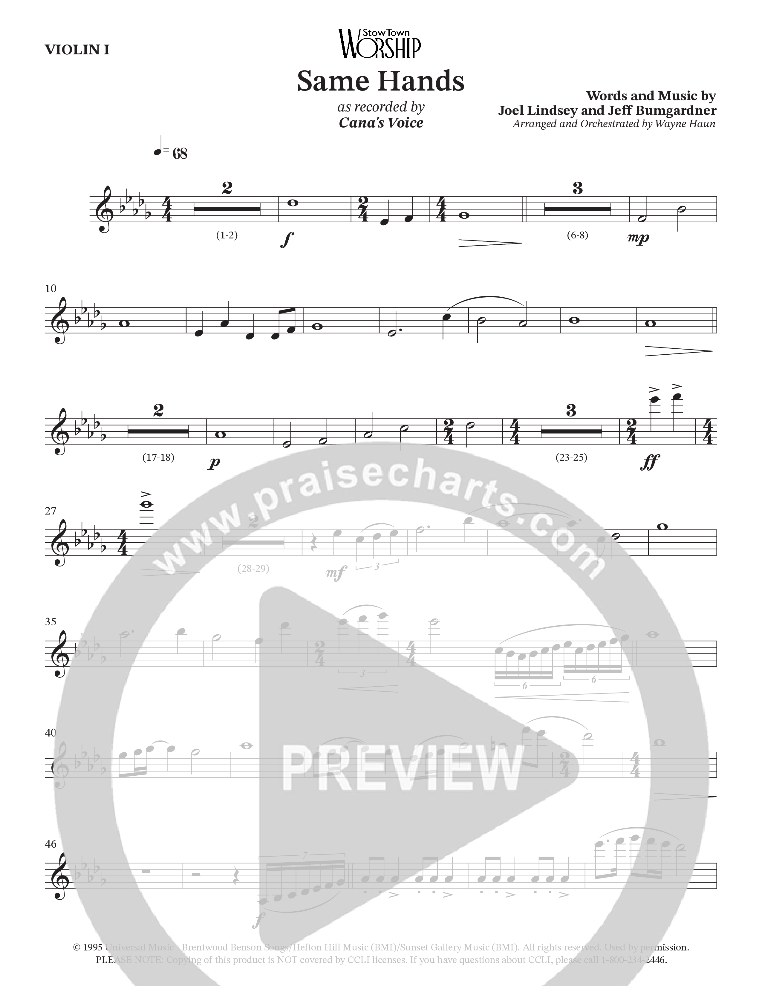 Same Hands (Choral Anthem SATB) String Pack (StowTown Worship / Arr. Wayne Haun)