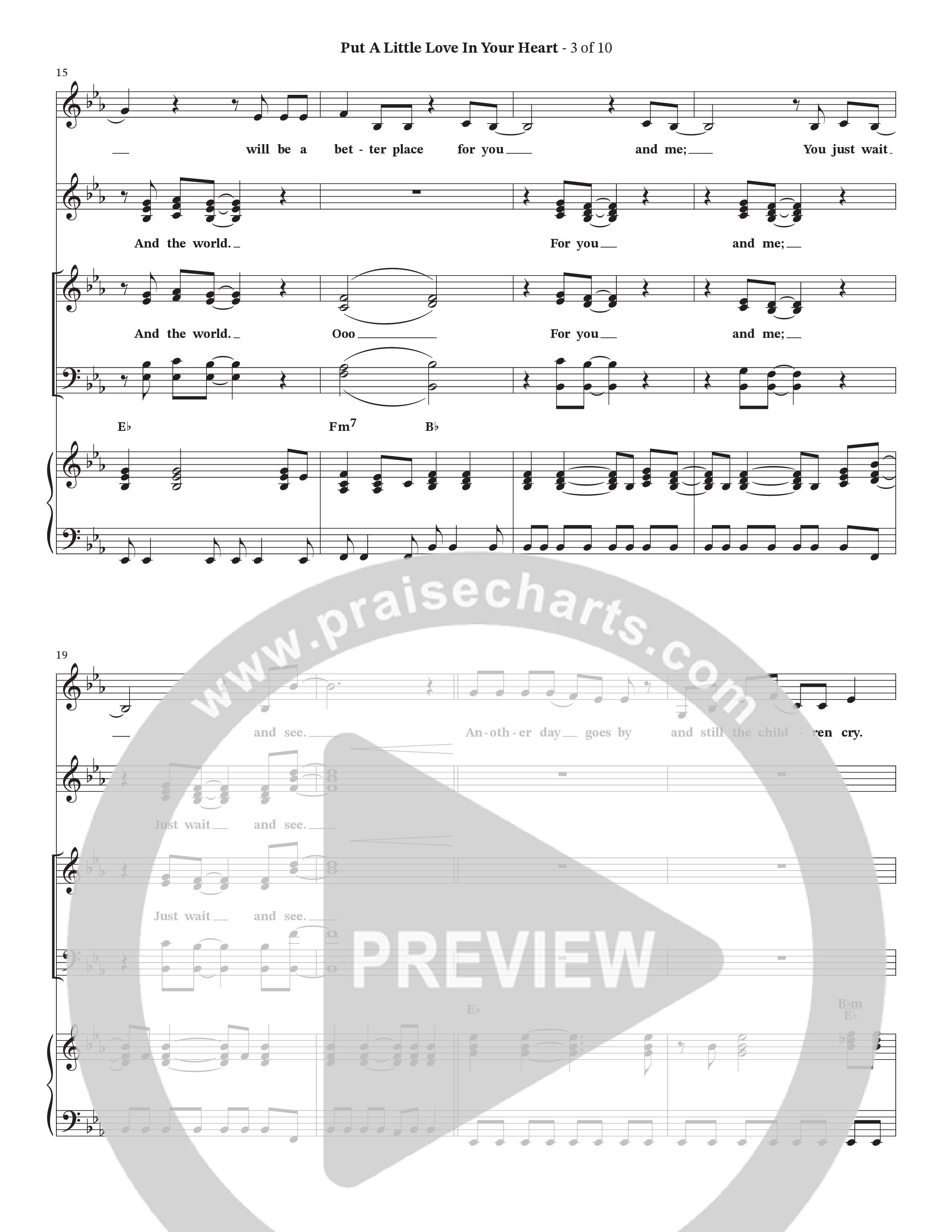 Put A Little Love In Your Heart (Choral Anthem SATB) Piano/Vocal Pack (StowTown Worship / Arr. Wayne Haun / Orch. Trey Ivey)