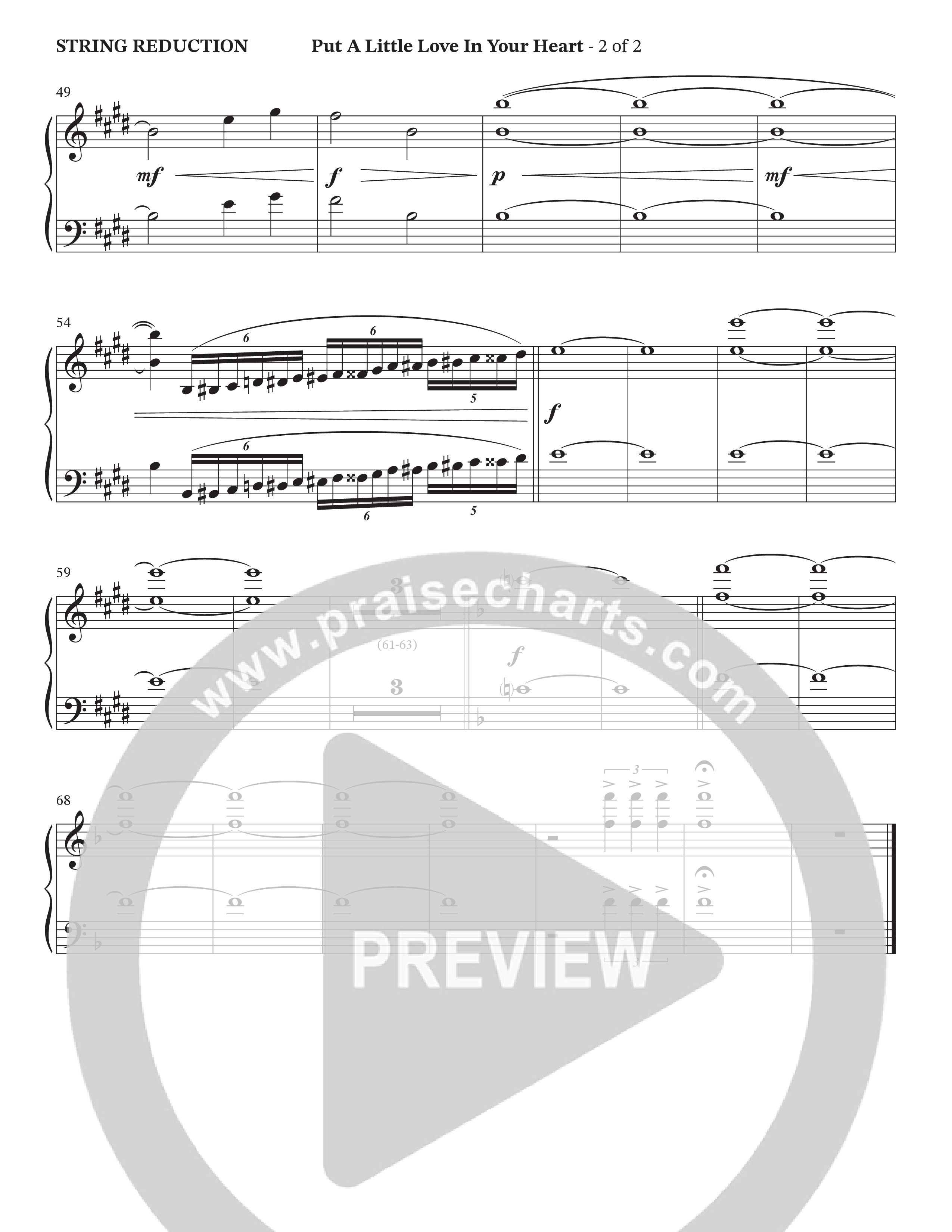 Put A Little Love In Your Heart (Choral Anthem SATB) String Reduction (StowTown Worship / Arr. Wayne Haun / Orch. Trey Ivey)