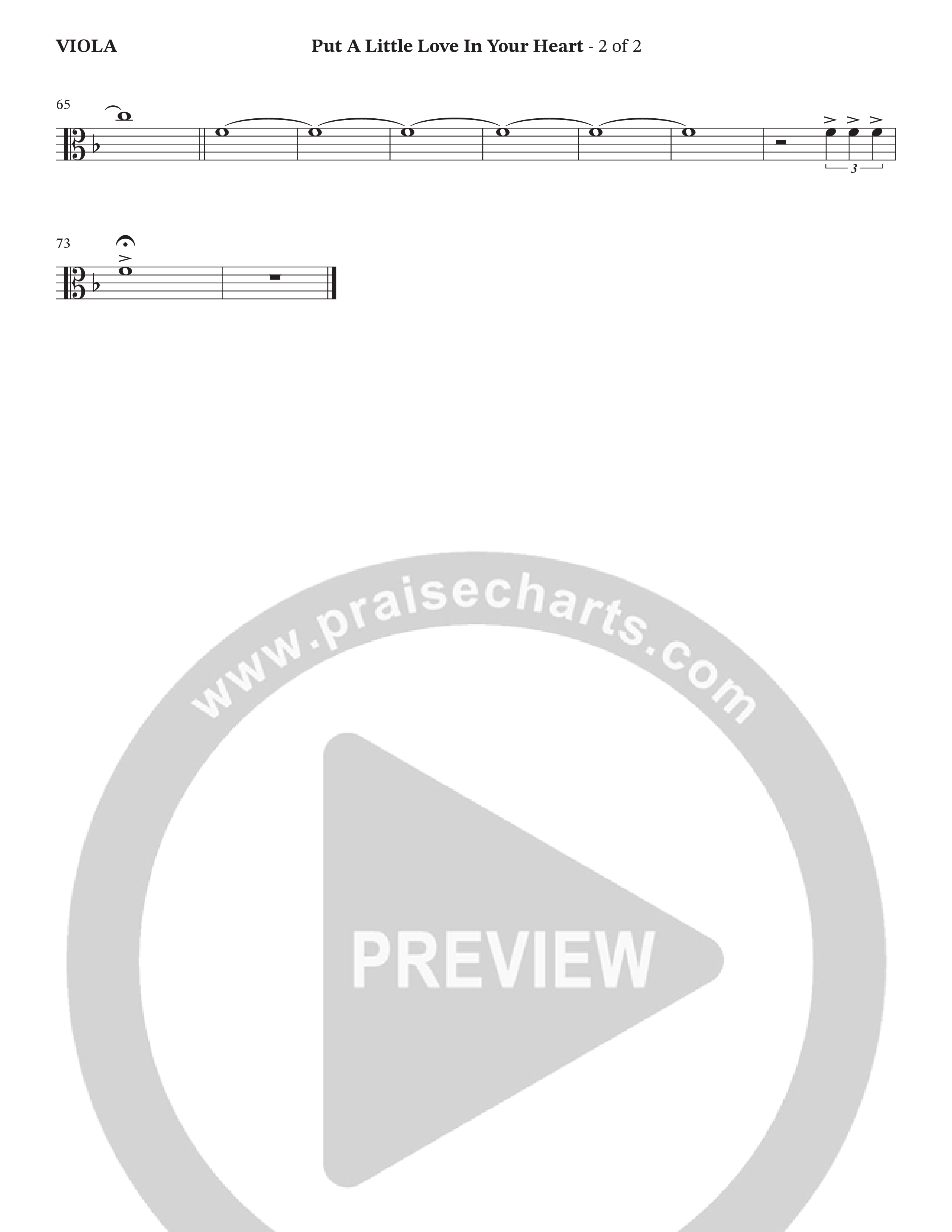 Put A Little Love In Your Heart (Choral Anthem SATB) Viola (StowTown Worship / Arr. Wayne Haun / Orch. Trey Ivey)