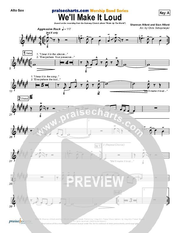 We'll Make It Loud Alto Sax (Gateway Worship)