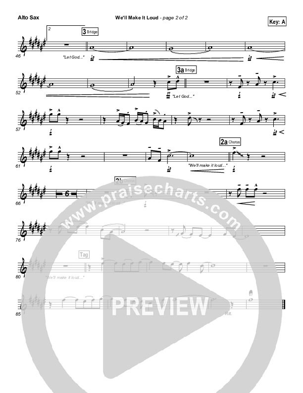 We'll Make It Loud Alto Sax (Gateway Worship)