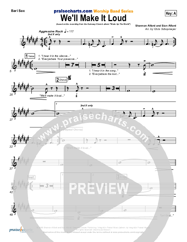 We'll Make It Loud Bari Sax (Gateway Worship)