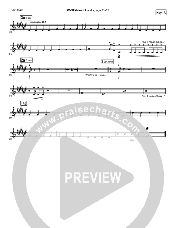 We'll Make It Loud Bari Sax (Gateway Worship)