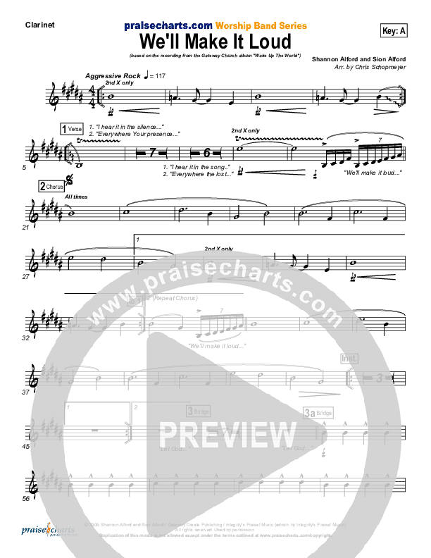 We'll Make It Loud Clarinet (Gateway Worship)