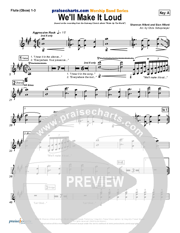 We'll Make It Loud Flute/Oboe 1/2/3 (Gateway Worship)
