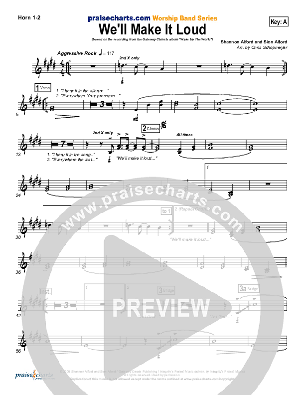 We'll Make It Loud French Horn 1/2 (Gateway Worship)