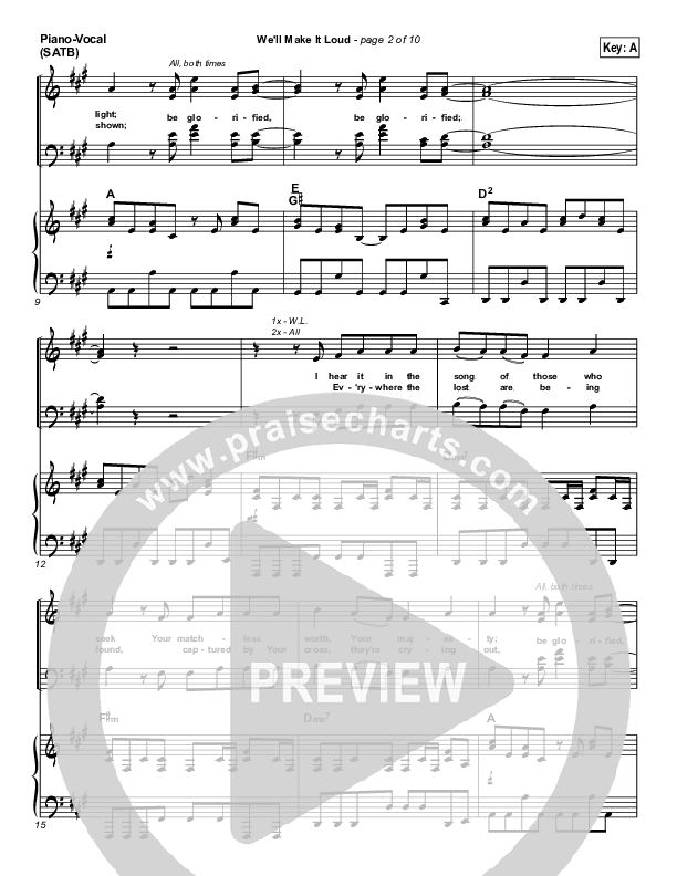 We'll Make It Loud Lead & Piano (Gateway Worship)