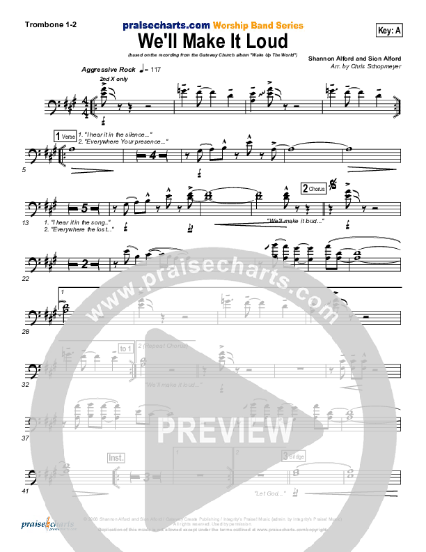 We'll Make It Loud Trombone 1/2 (Gateway Worship)