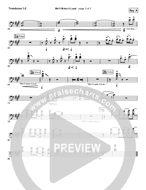 We'll Make It Loud Trombone 1/2 (Gateway Worship)