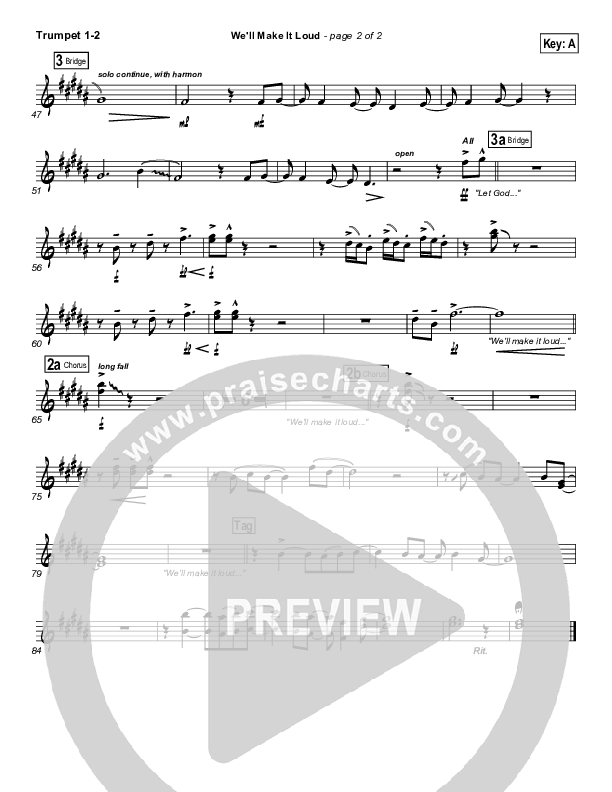 We'll Make It Loud Trumpet 1,2 (Gateway Worship)