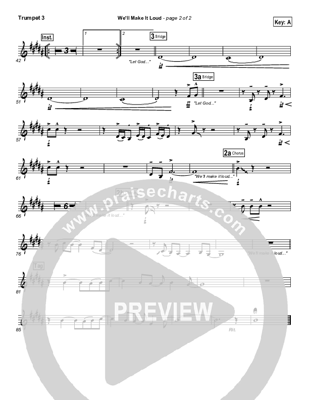 We'll Make It Loud Trumpet 3 (Gateway Worship)