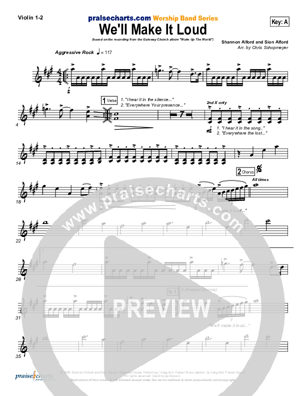 We'll Make It Loud Violin 1/2 (Gateway Worship)