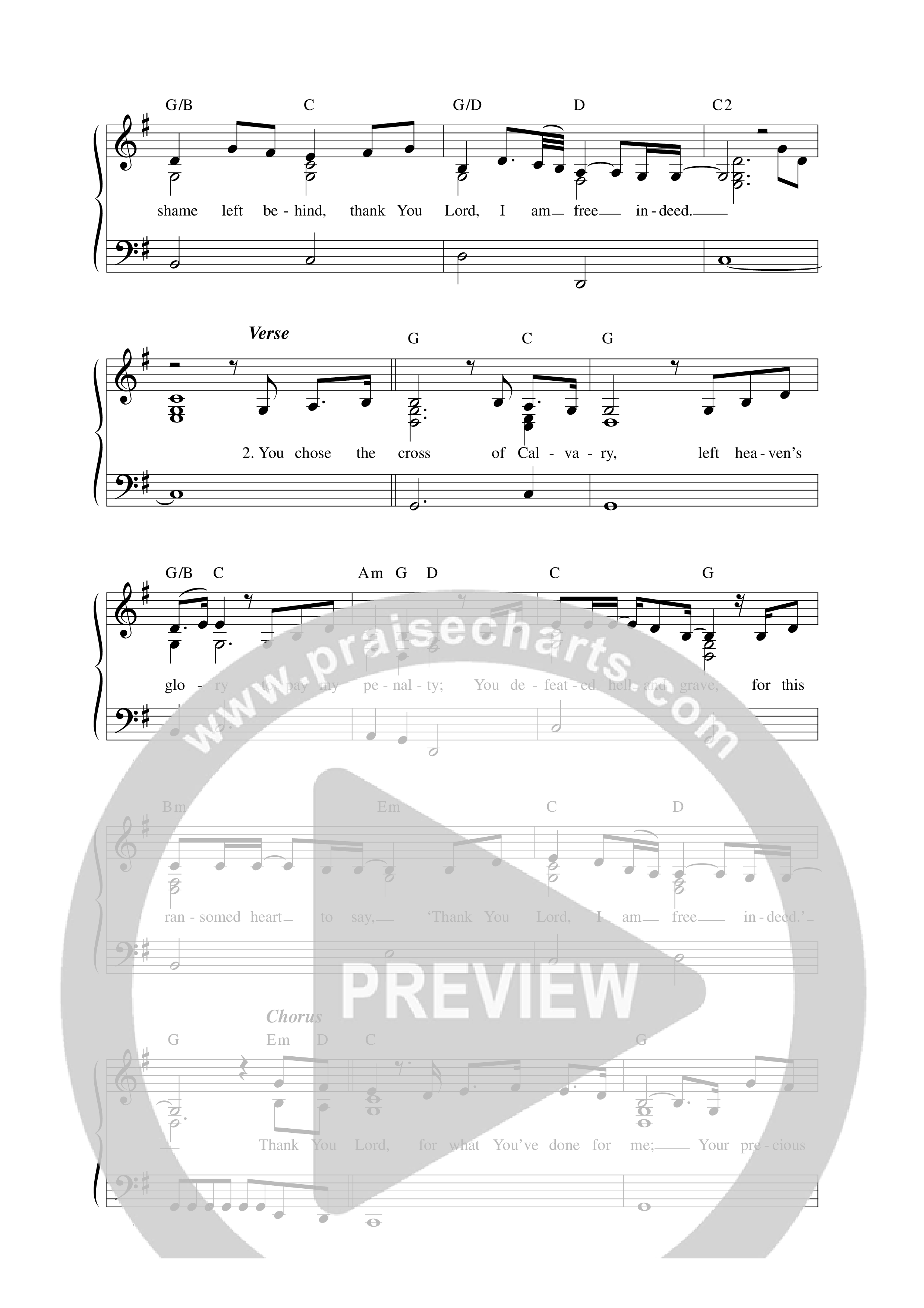 Free Indeed Lead Sheet Melody (Philippa Hanna)