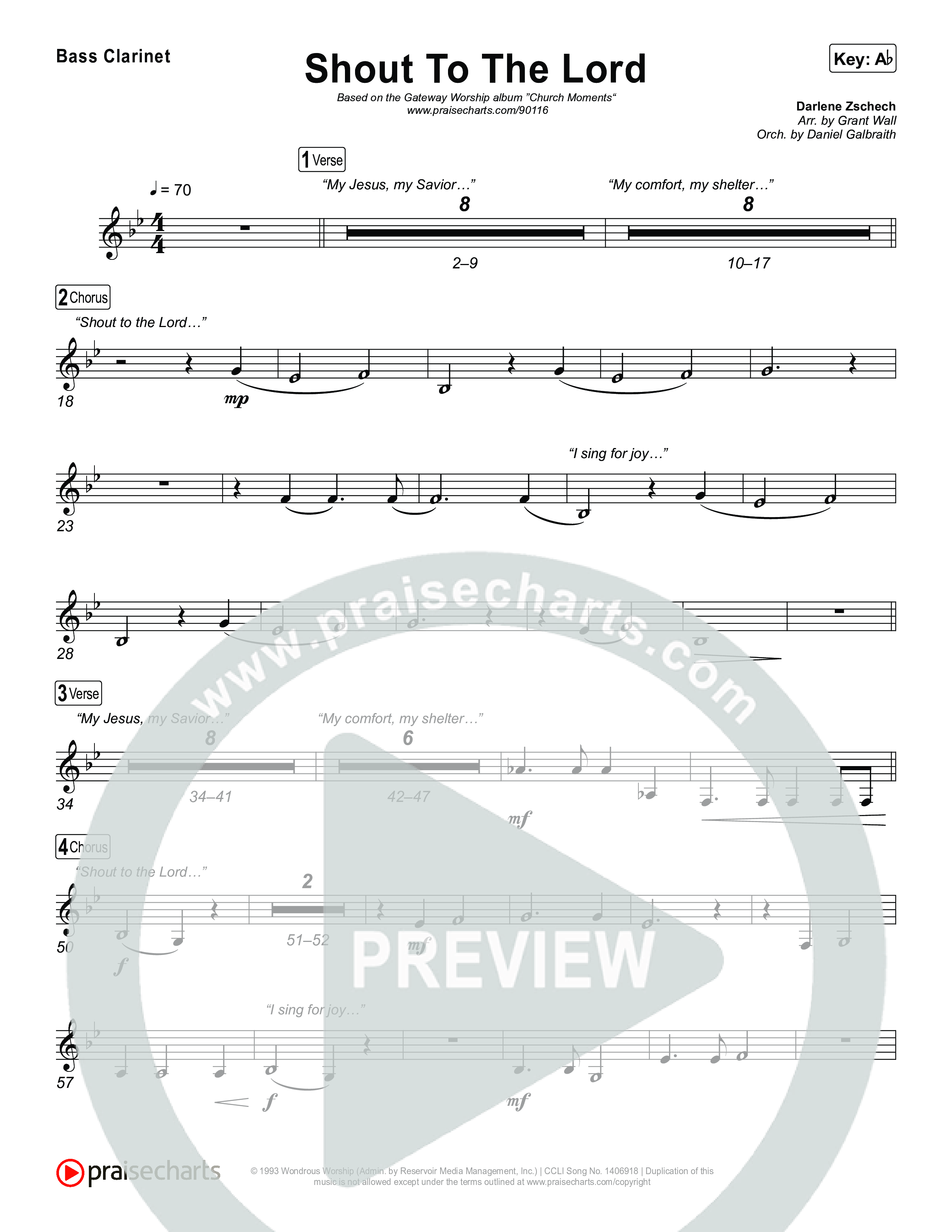Shout To The Lord (Live) Bass Clarinet (Gateway Worship / Jessie Harris)