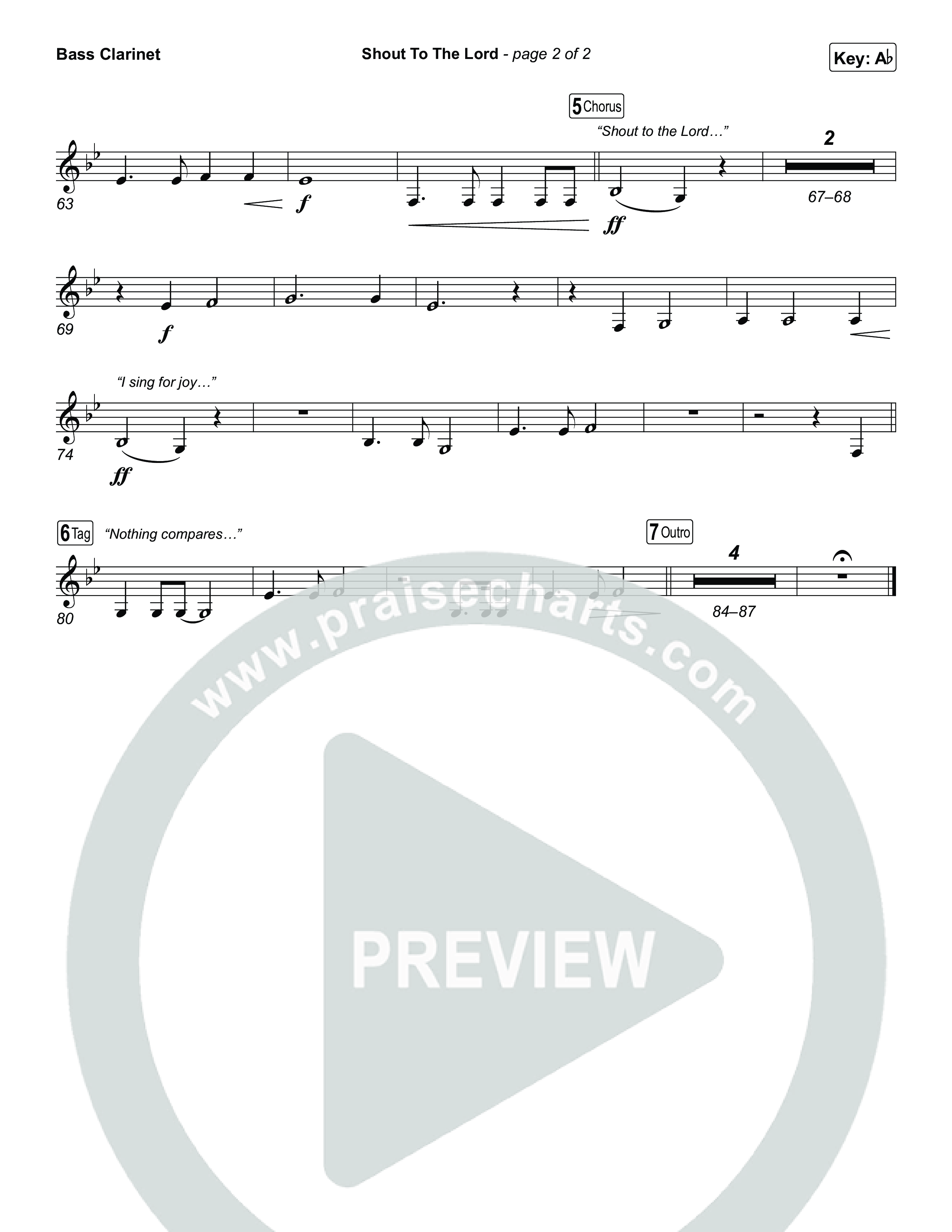 Shout To The Lord (Live) Bass Clarinet (Gateway Worship / Jessie Harris)