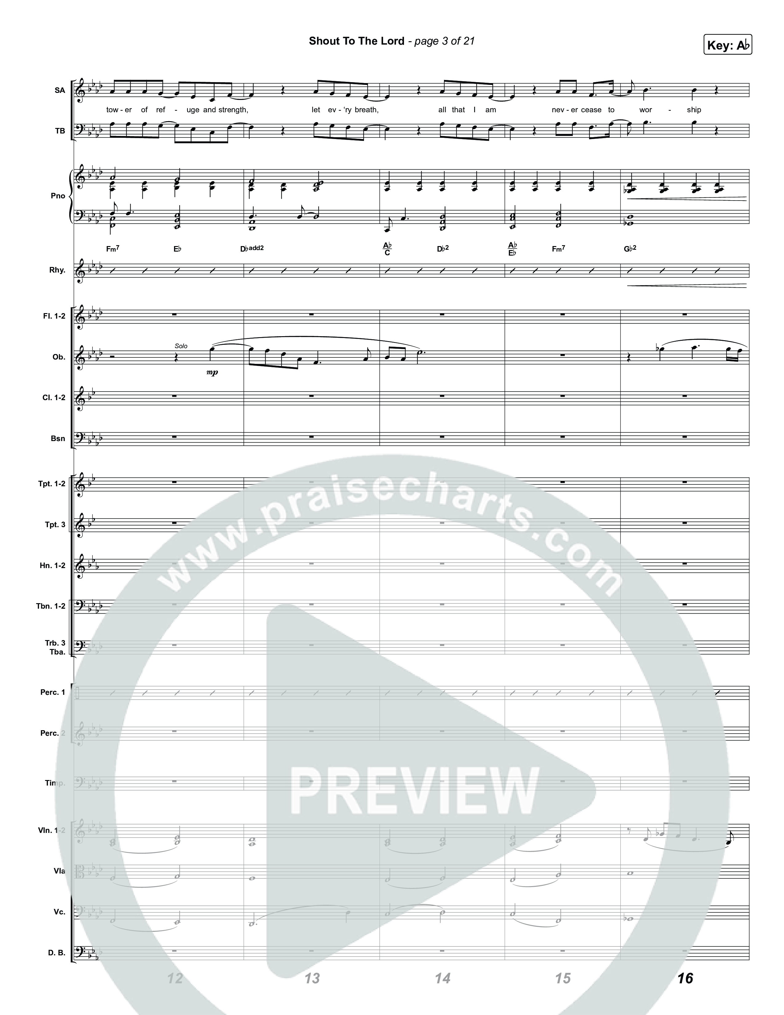 Shout To The Lord (Live) Conductor's Score (Gateway Worship / Jessie Harris)