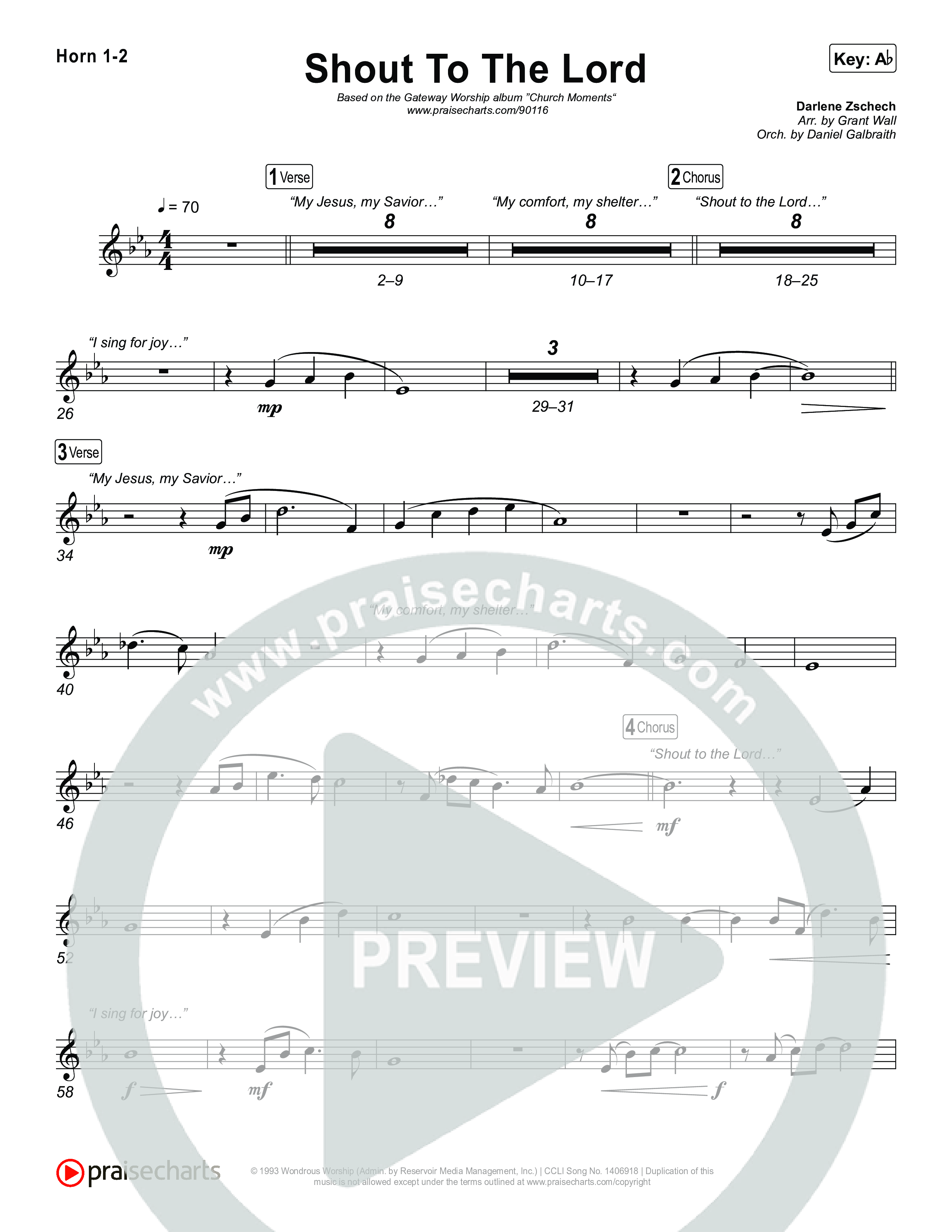 Shout To The Lord (Live) French Horn 1,2 (Gateway Worship / Jessie Harris)
