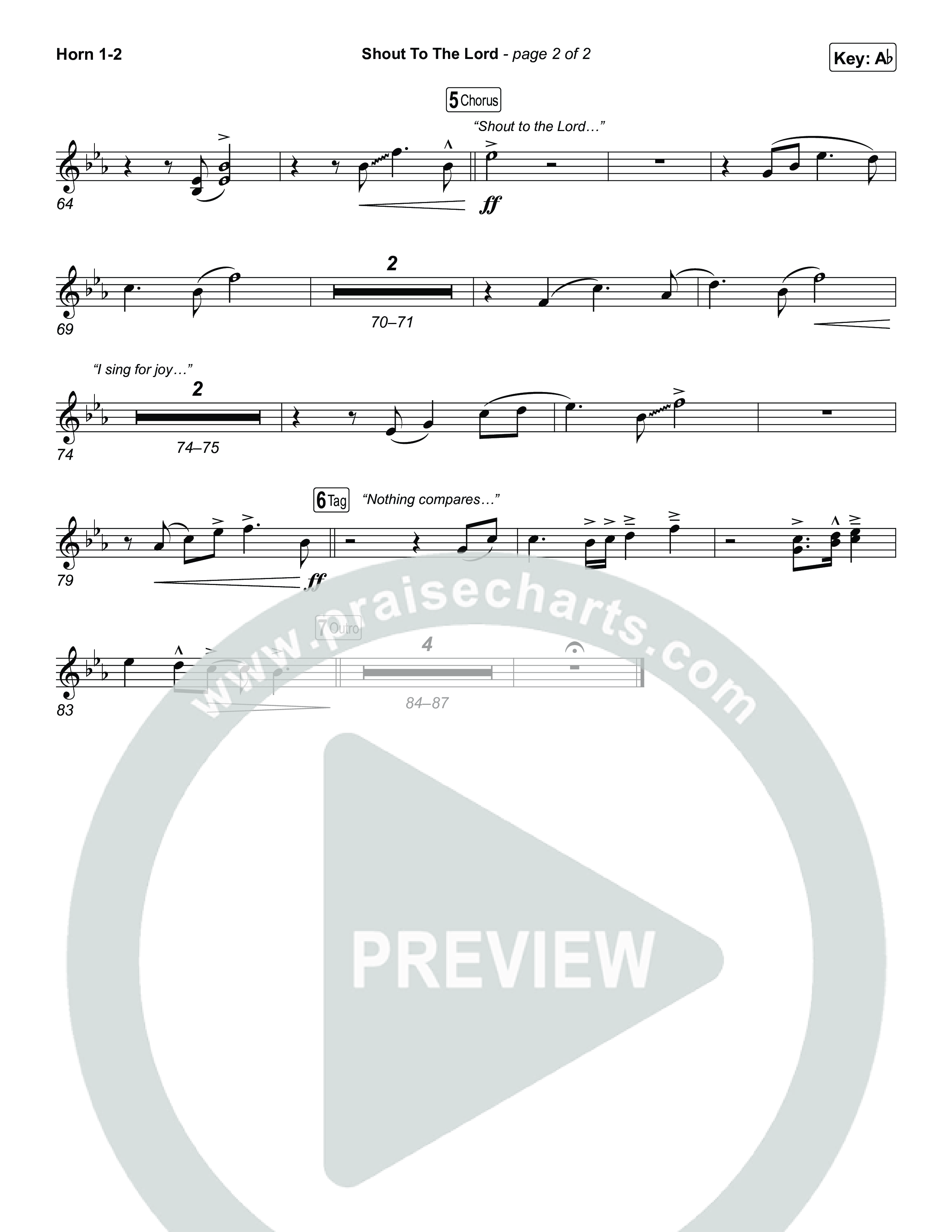 Shout To The Lord (Live) French Horn 1,2 (Gateway Worship / Jessie Harris)