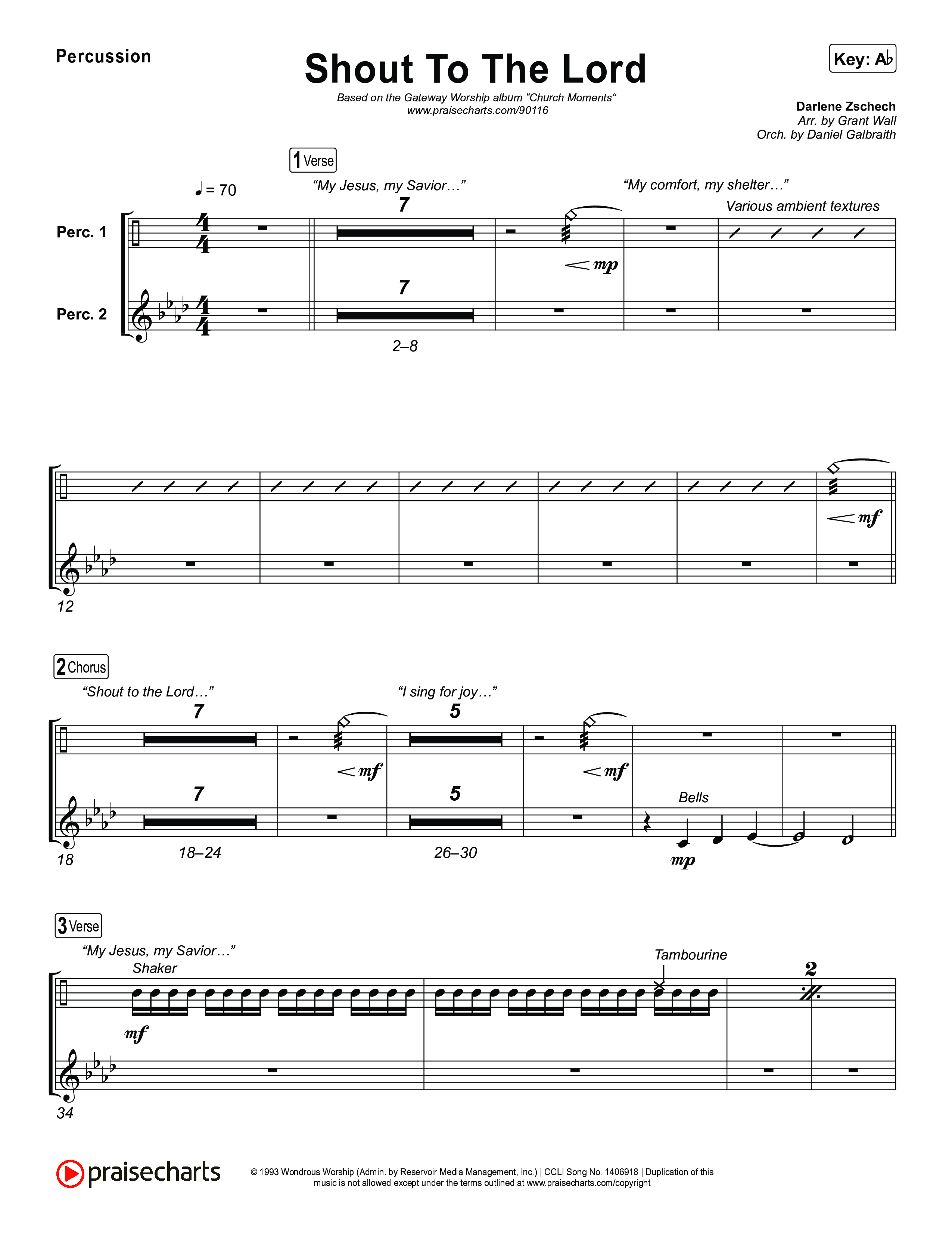 Shout To The Lord (Live) Percussion (Gateway Worship / Jessie Harris)