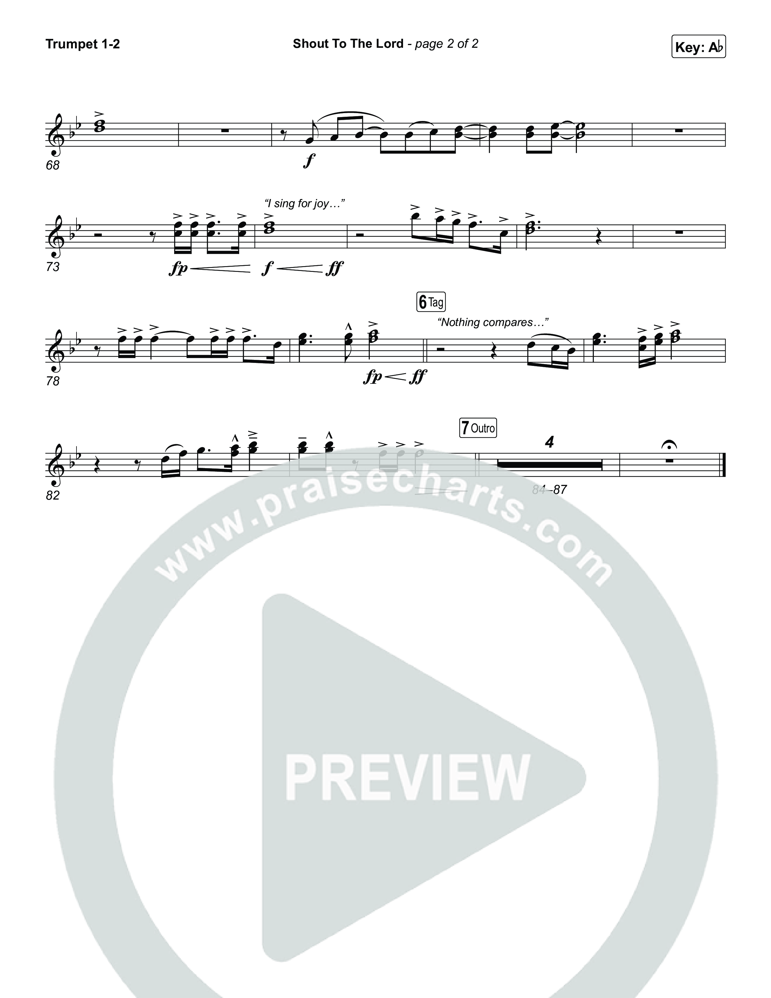 Shout To The Lord (Live) Trumpet 1,2 (Gateway Worship / Jessie Harris)