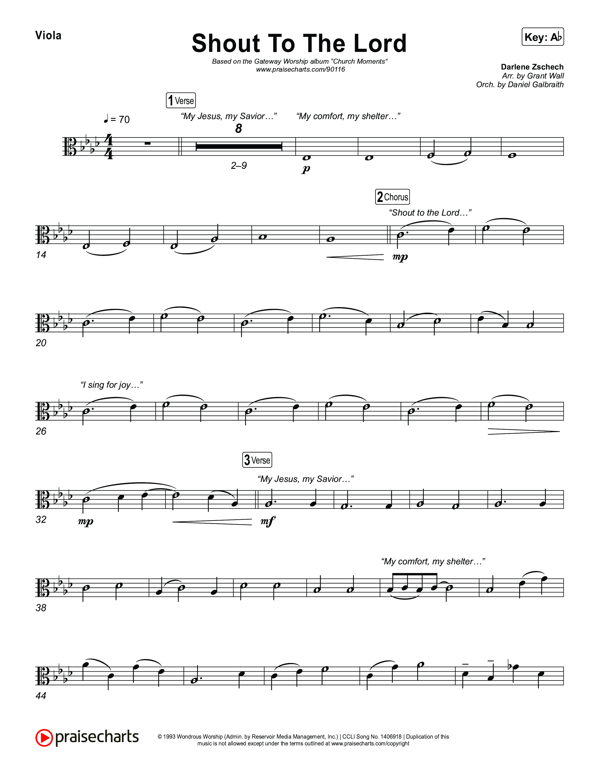 Shout To The Lord (Live) Viola (Gateway Worship / Jessie Harris)