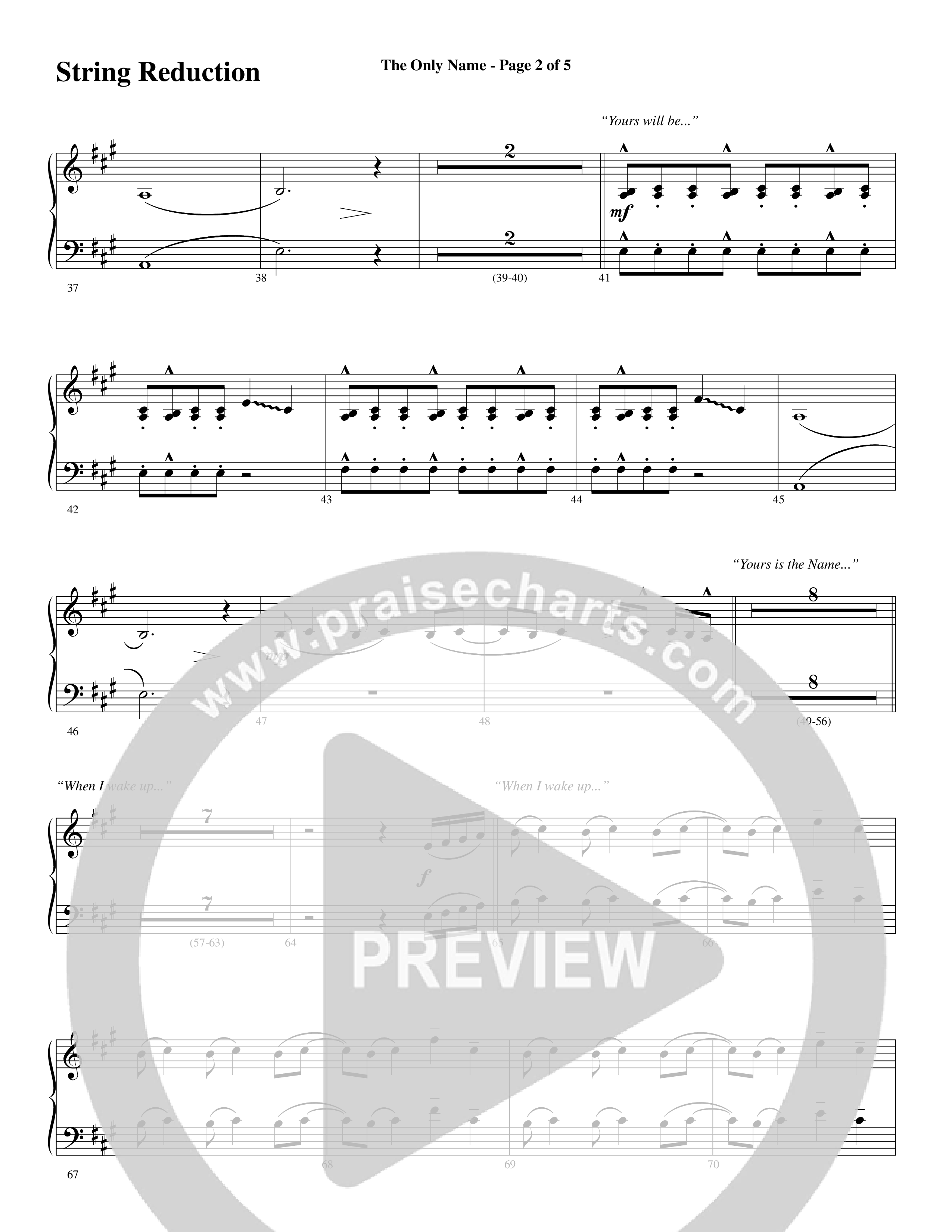 The Only Name (Yours Will Be) (Choral Anthem SATB) String Reduction (Word Music Choral / Orch. Cliff Duren)