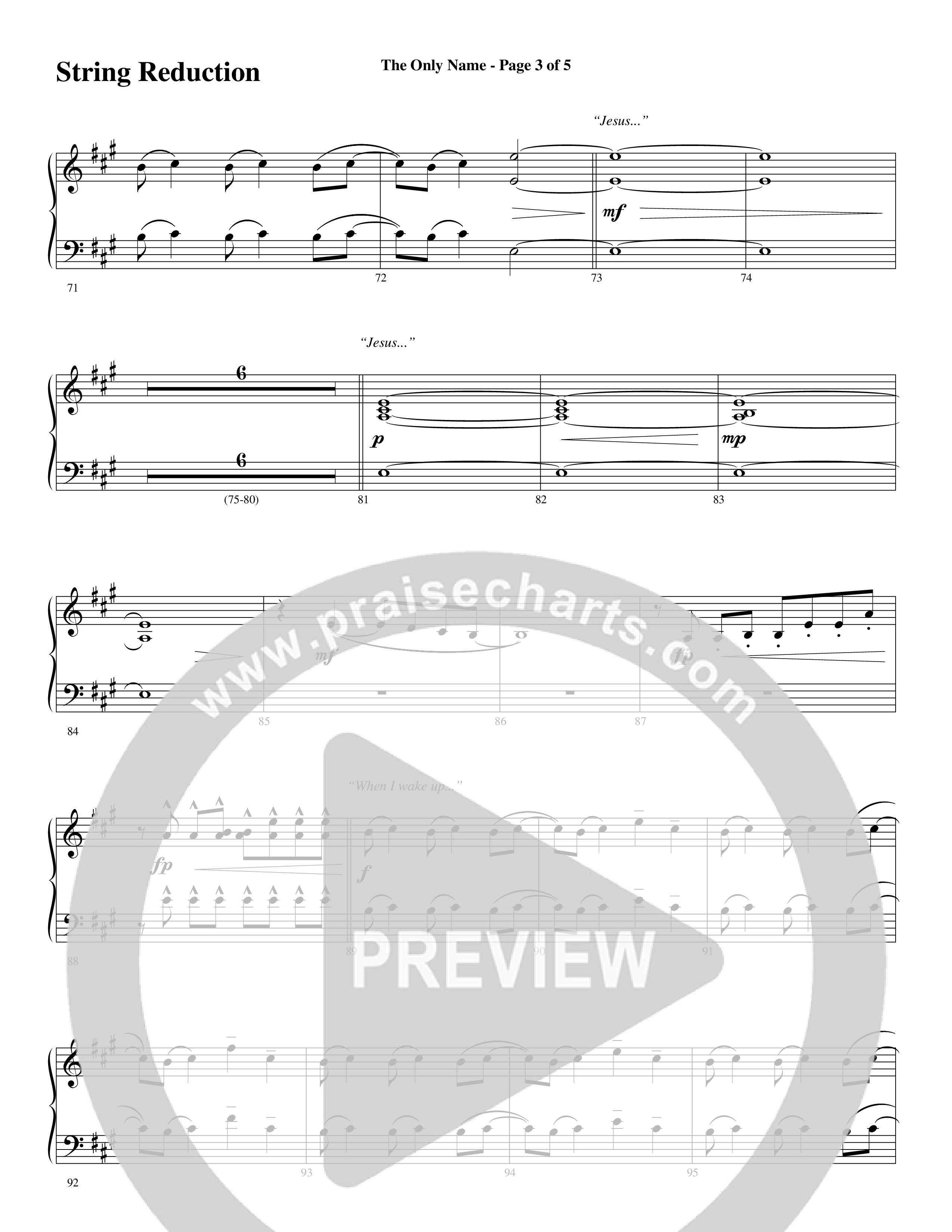 The Only Name (Yours Will Be) (Choral Anthem SATB) String Reduction (Word Music Choral / Orch. Cliff Duren)