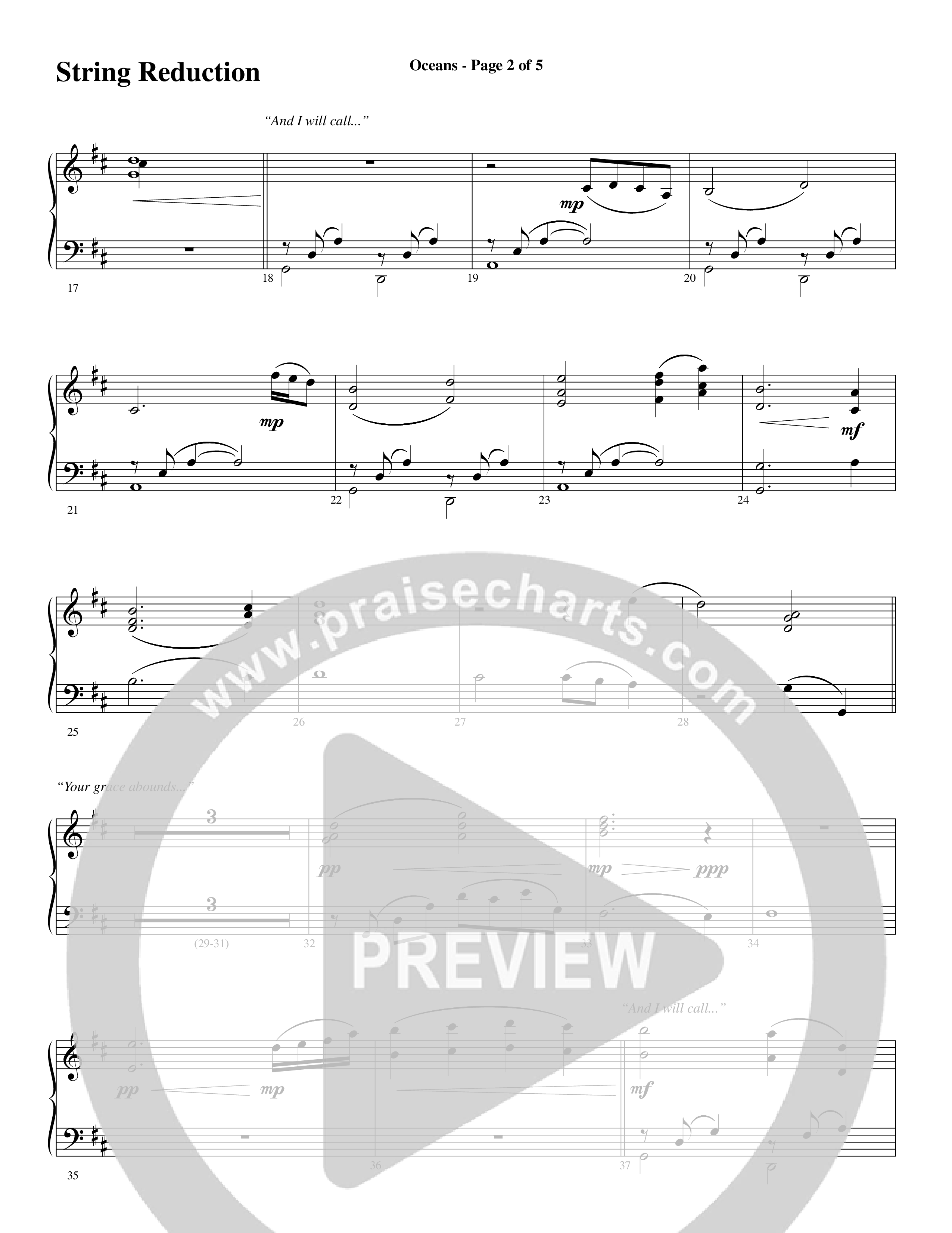 Oceans (Where Feet May Fail) (Choral Anthem SATB) String Reduction (Word Music Choral / Arr. Joshua Spacht)