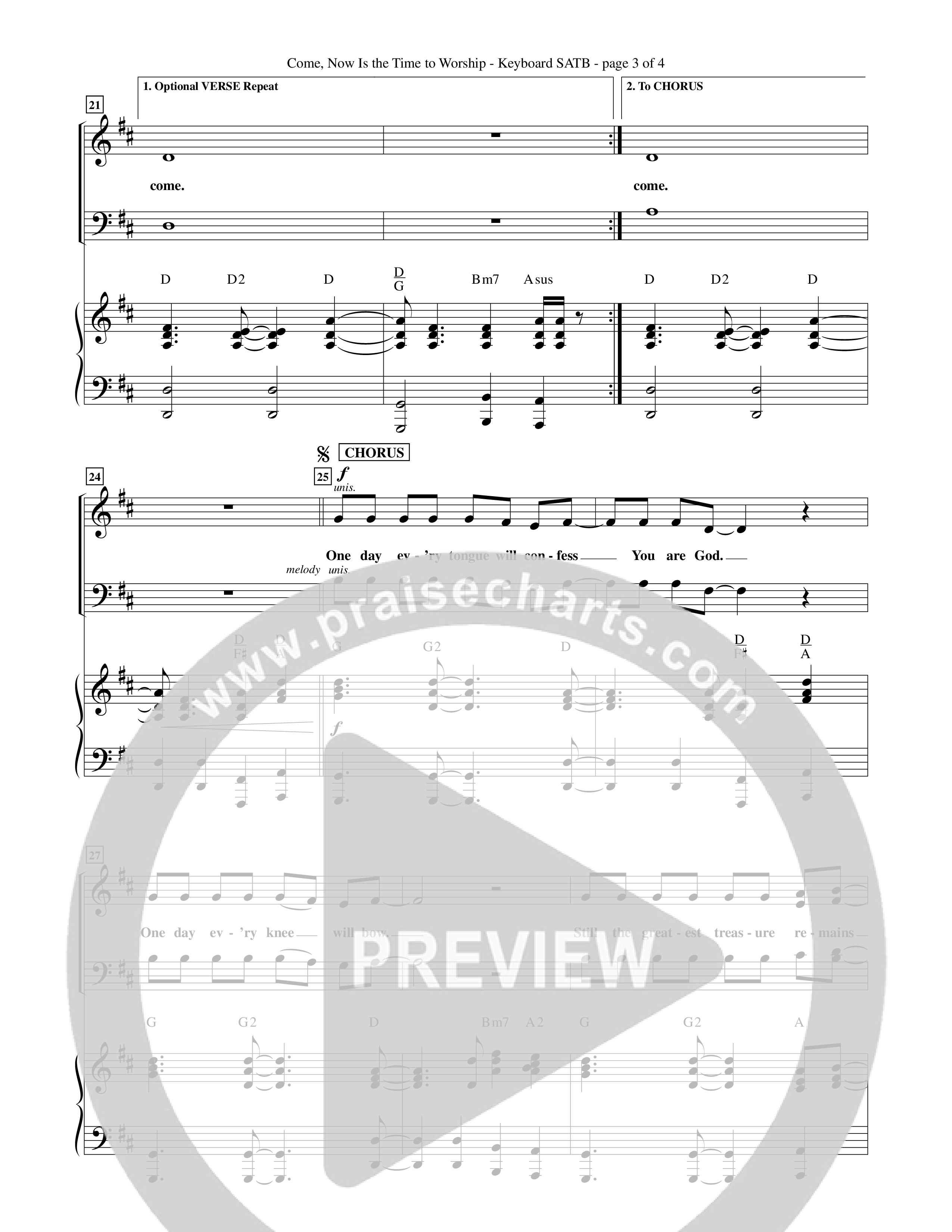 Come Now Is The Time To Worship (Choral Anthem SATB) Keyboard/Vocal (SATB) (Word Music Choral / Orch. Tom Payne)
